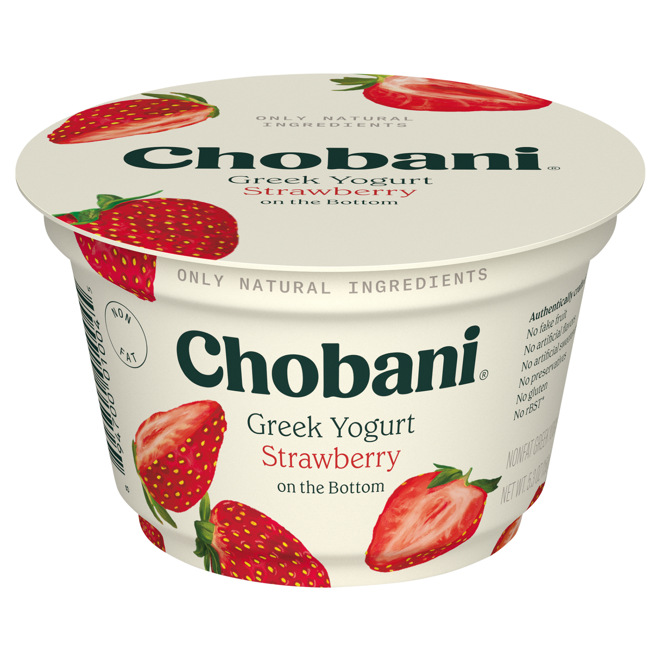 Yogurt, Greek, Non-Fat, Strawberry on the Bottom