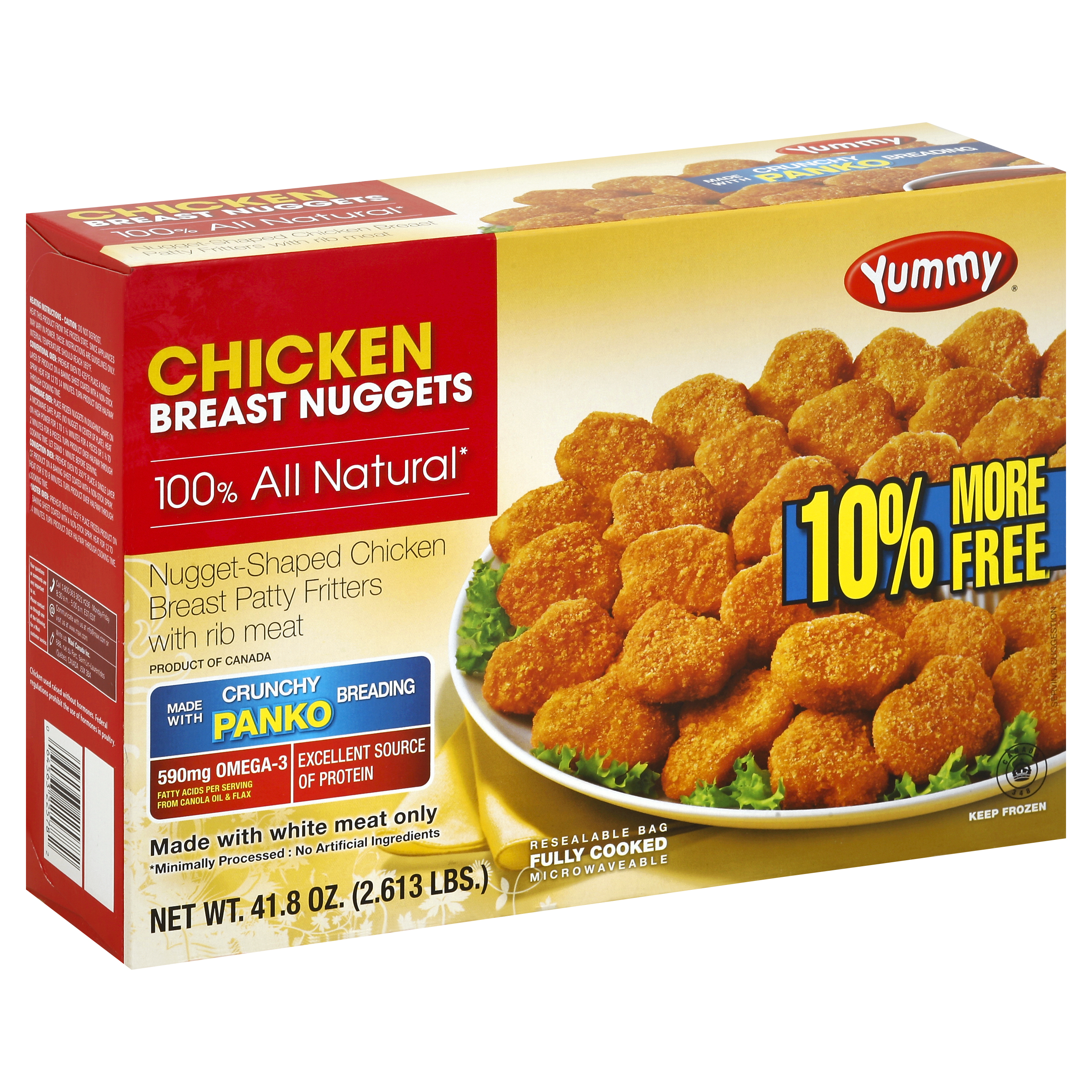 Yummy Chicken Breast Nuggets 41.8 Oz