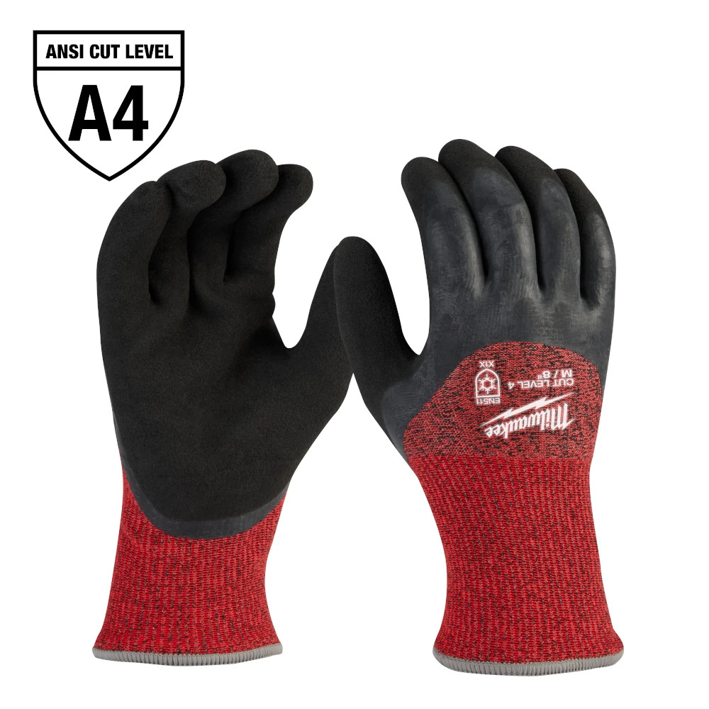 Milwaukee Medium ANSI Cut Level 4 Winter Dipped Gloves