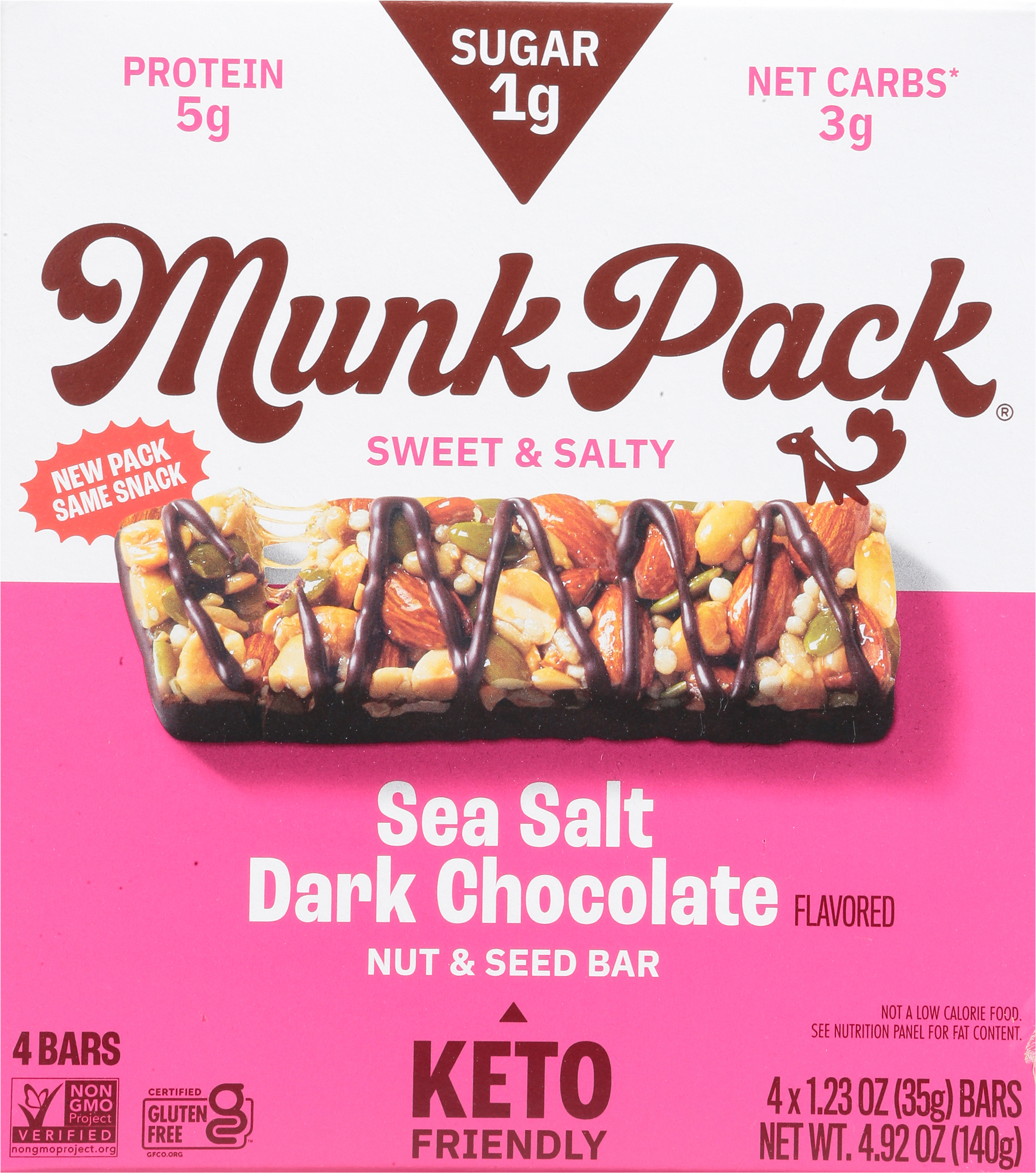 Nut & Seed Bar, Sea Salt Dark Chocolate, Sweet & Salty