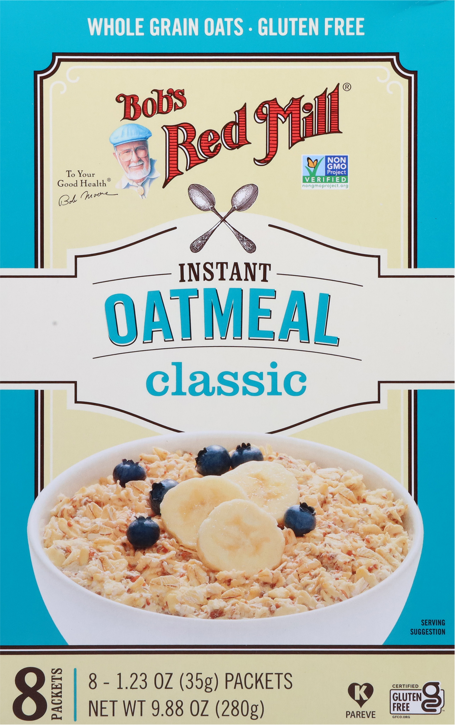 Oatmeal, Instant, Classic, 8 Packets