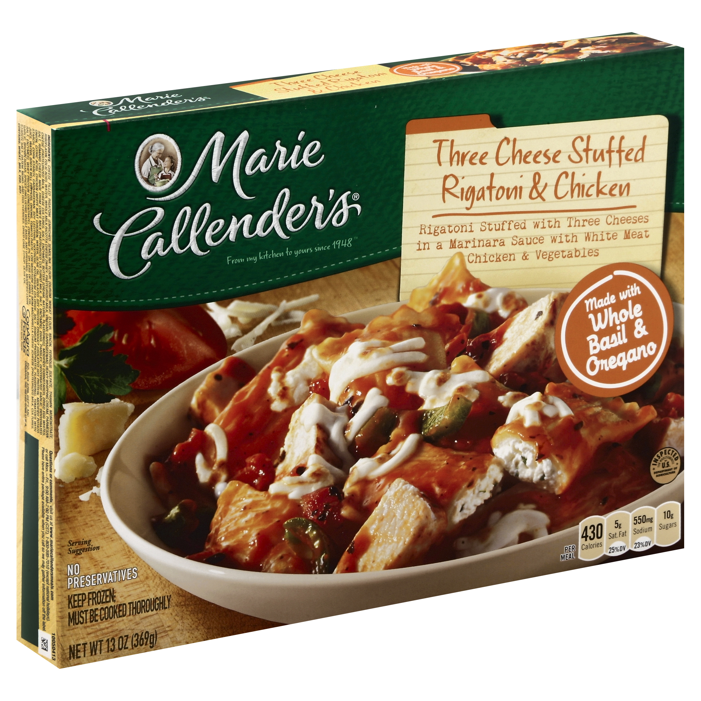 Marie Callender's Three Cheese Stuffed Rigatoni & Chicken 13 Oz