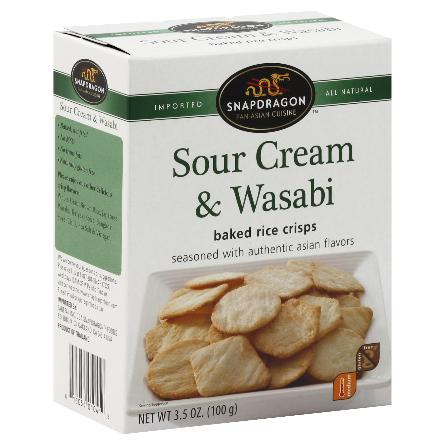 Snapdragon Baked Rice Crisps 3.5 Oz