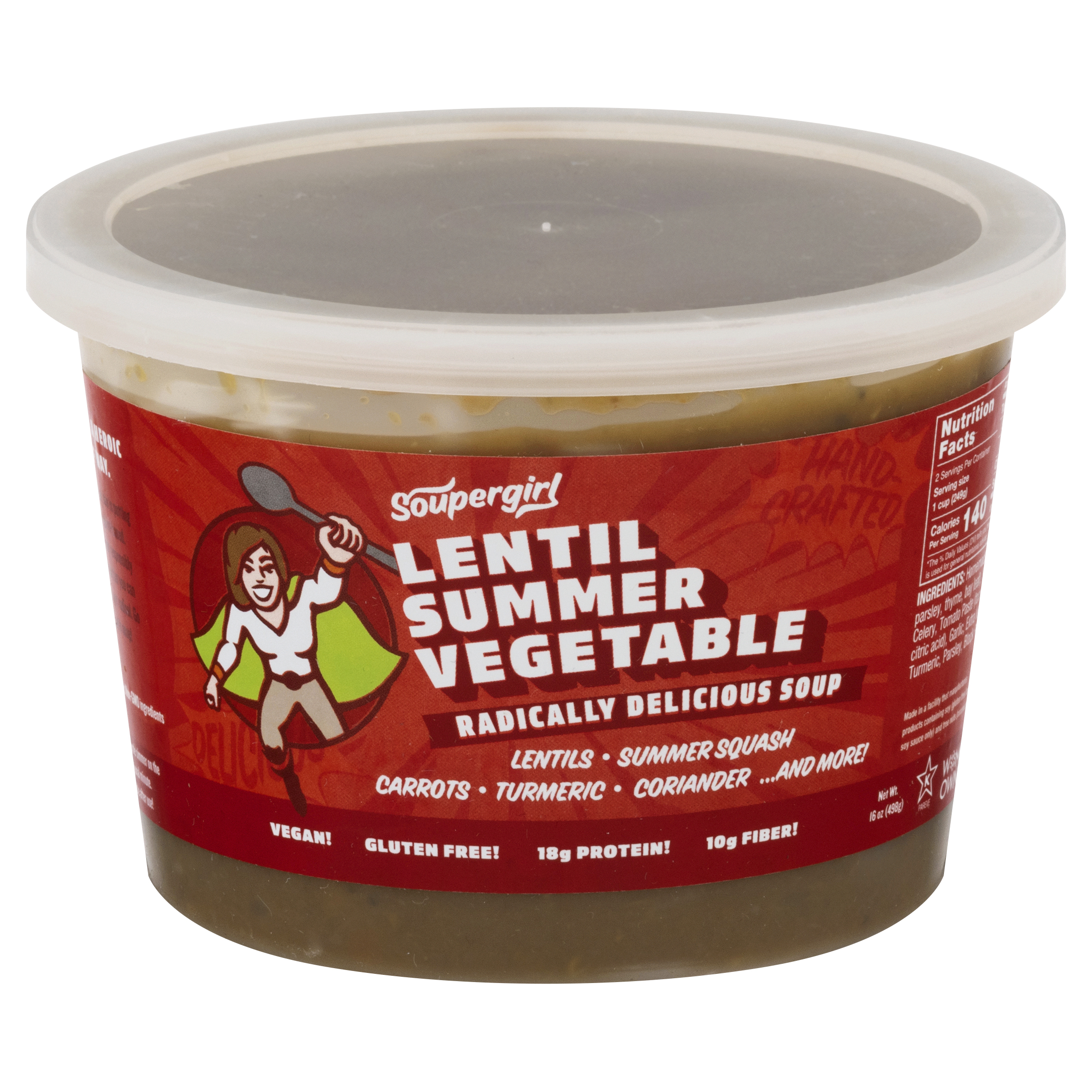 Soupergirl Lentil Summer Vegetable Soup 16 Oz