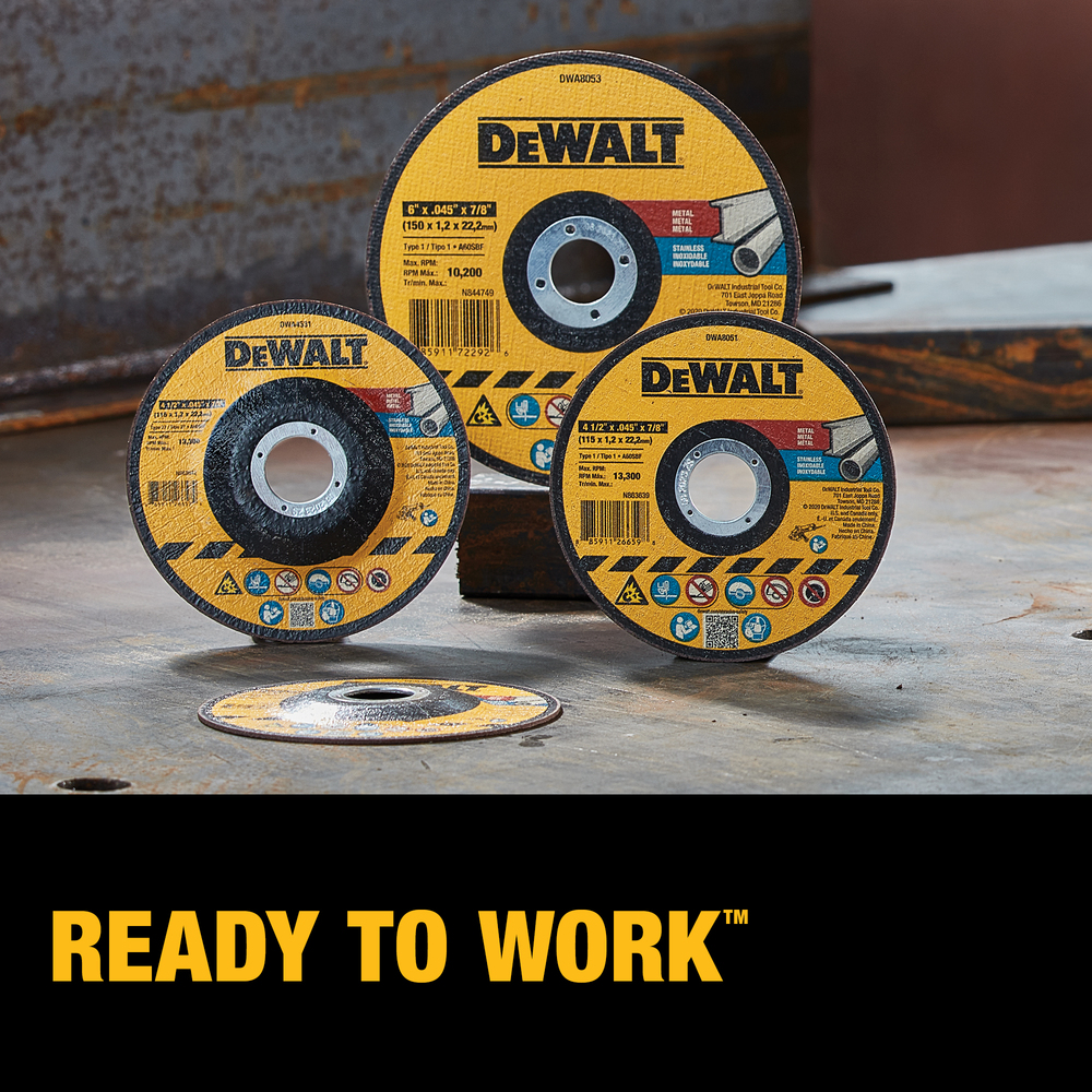 White Cap | Dewalt Metal Cut-Off Wheel, 4-1/2-Inch x .045 White Cap | Dewalt Metal Cut-Off Wheel, 4-1/2-Inch x .045