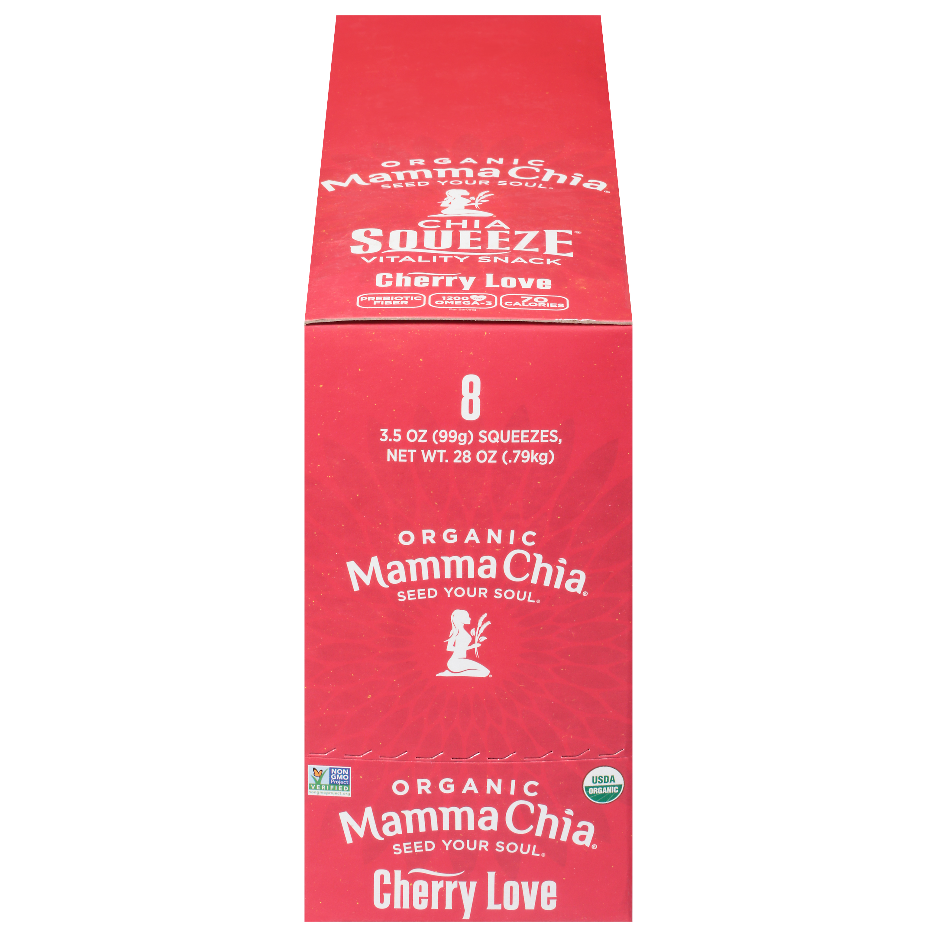 Mamma Chia Organic Cherry Love Chia Squeeze 8 - 3.5 Oz Pouches