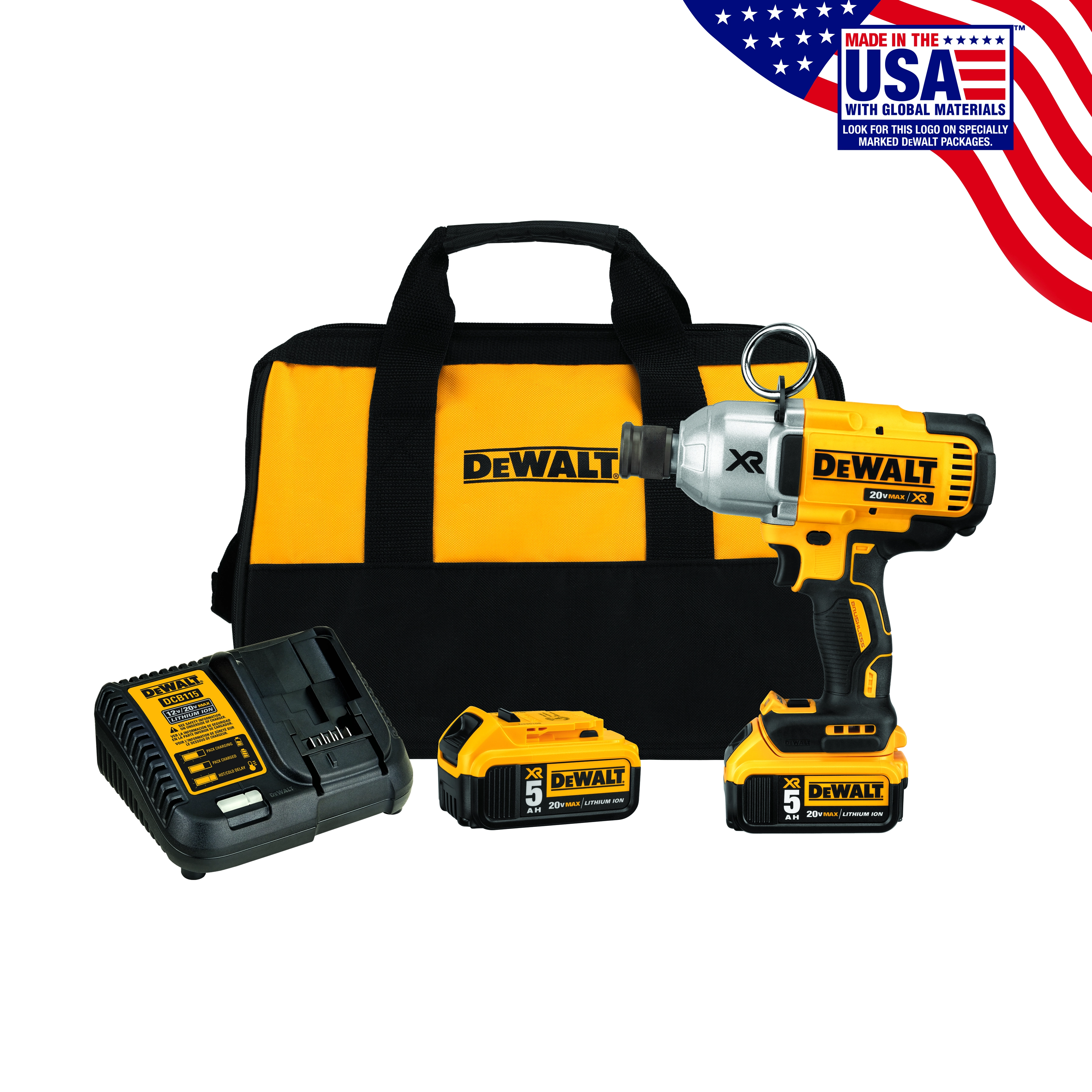 DEWALT 20V Bl 7/16" Impact Wrench With Quick Release Chuck Kit