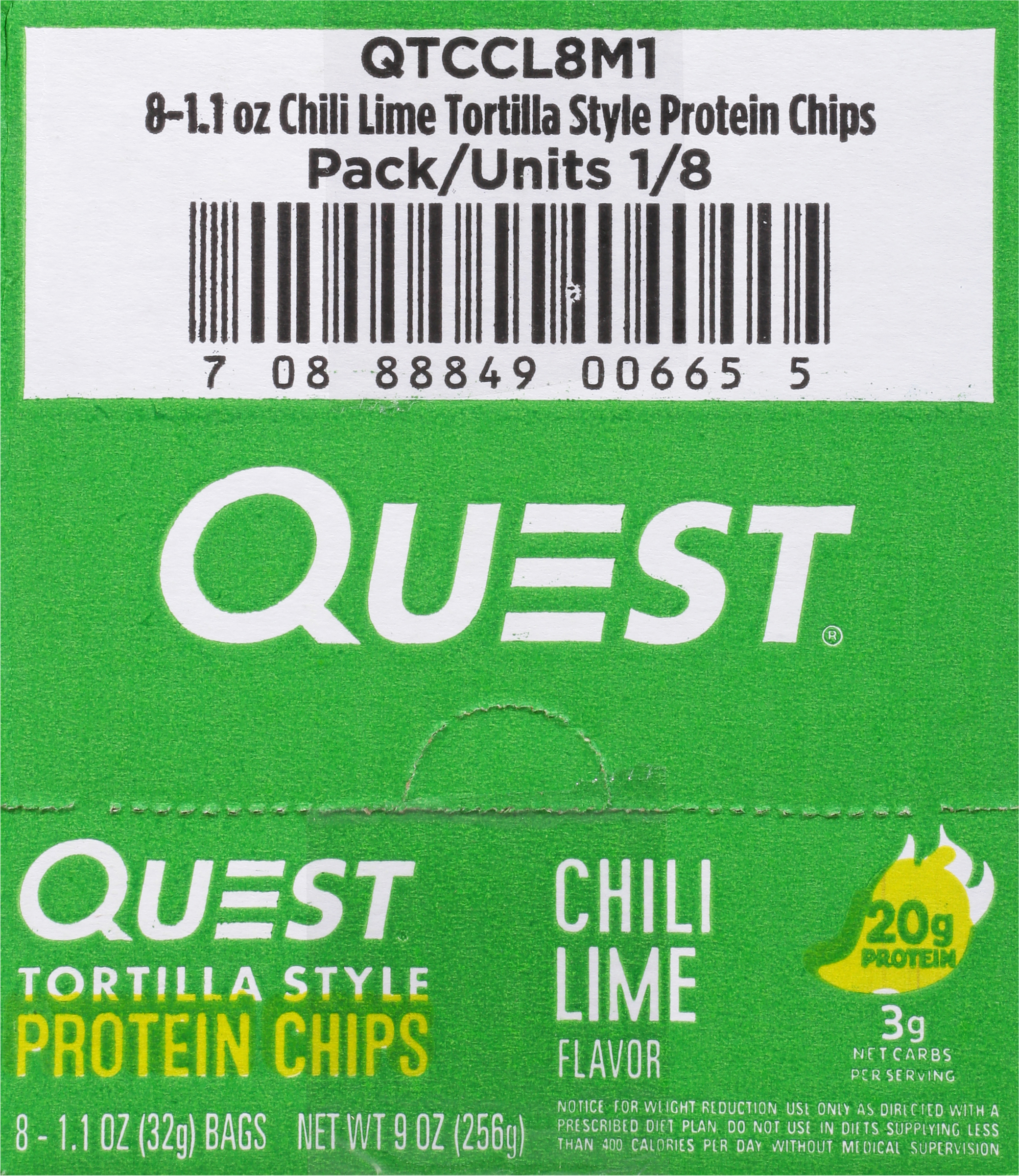 Protein Chips, Chili Lime Flavor, Tortilla Style