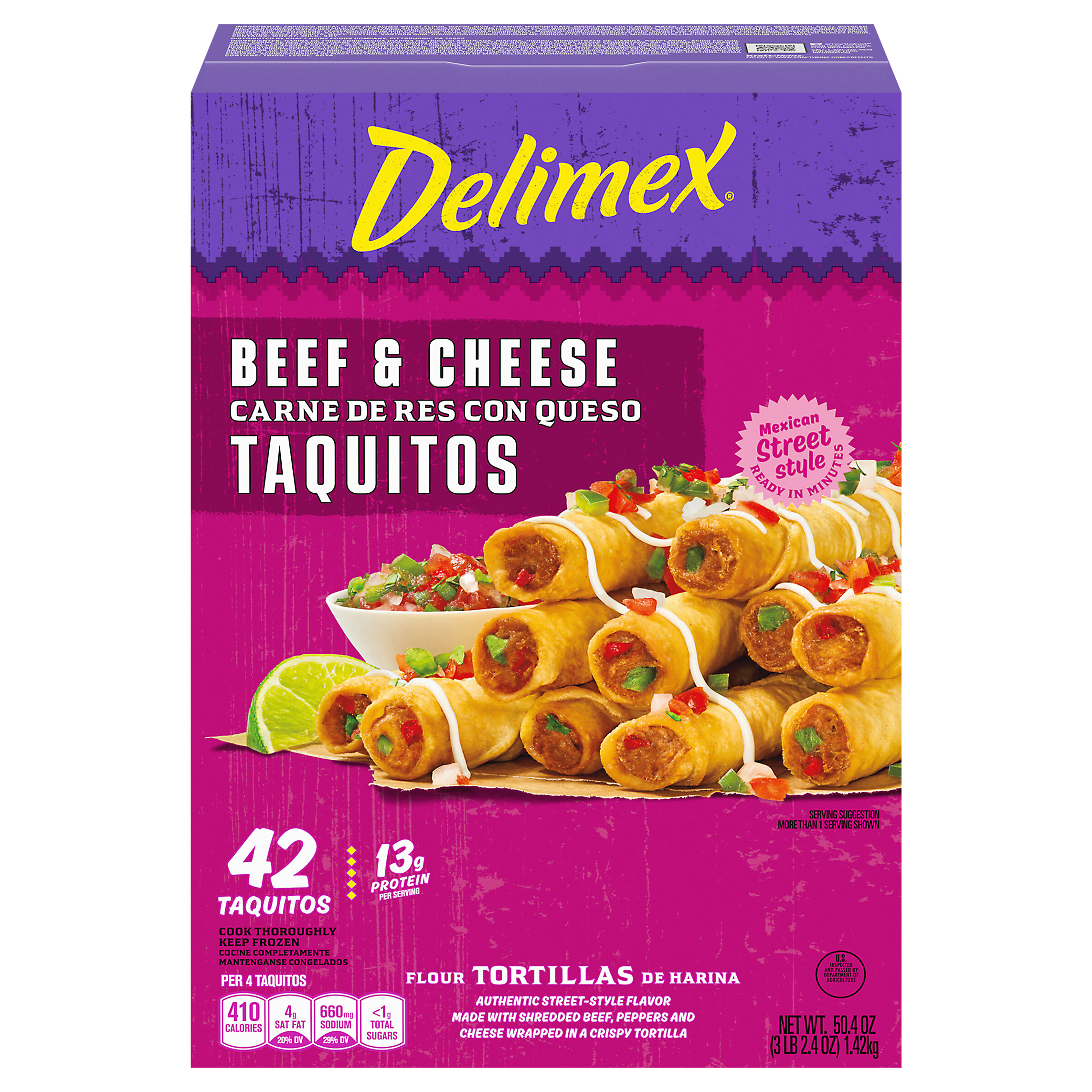 Taquitos, Beef & Cheese, Flour Tortillas, Mexican Street Style