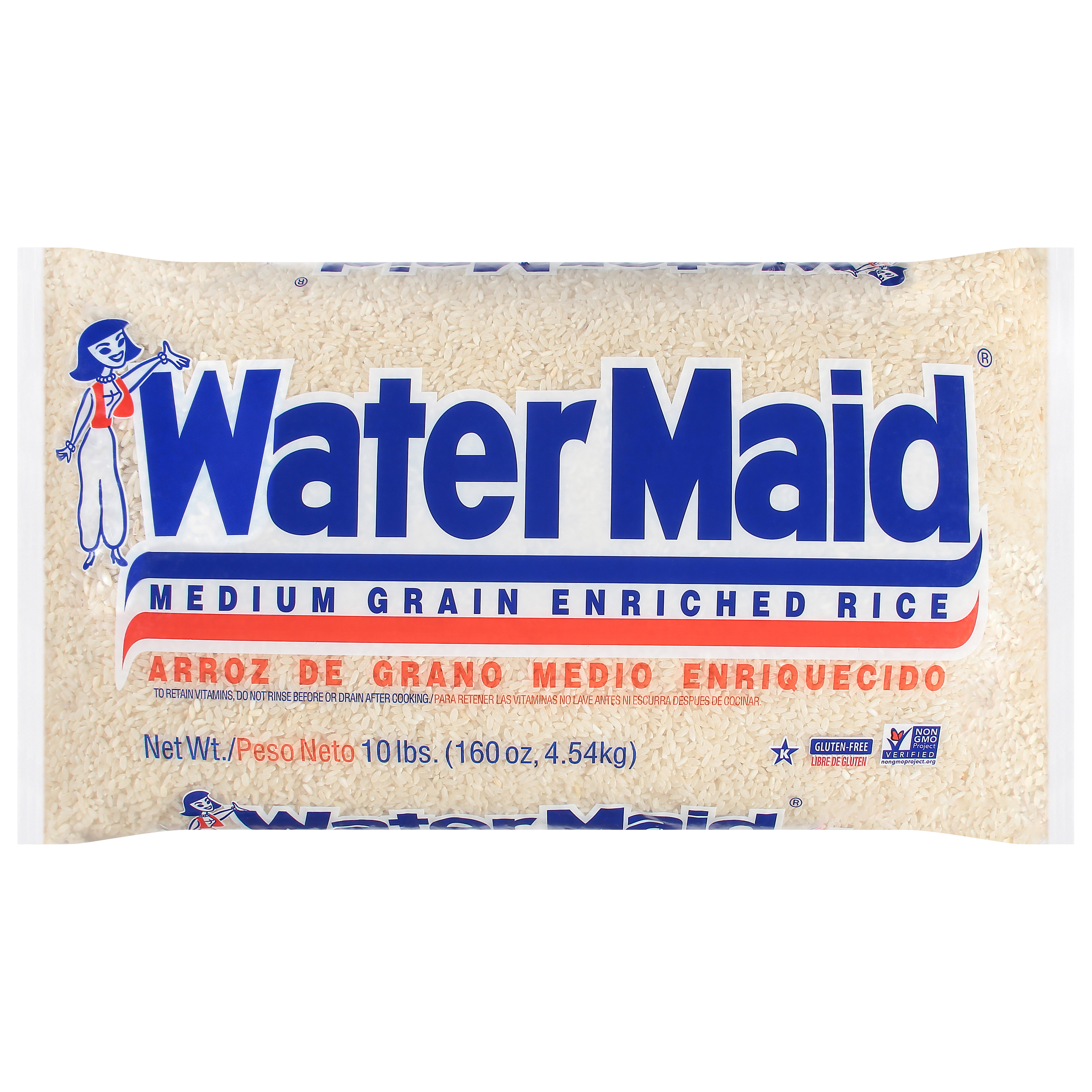 Water Maid Medium Grain Enriched Rice 160 Oz