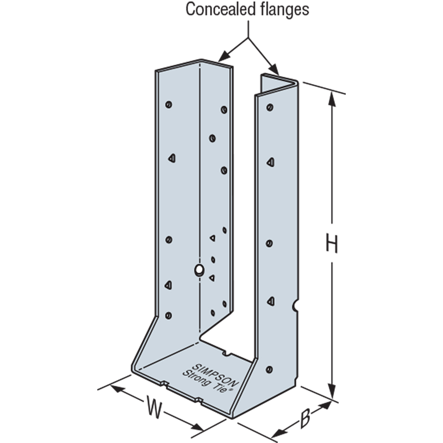 White Cap | Simpson Strong-Tie HUC410 Concealed Flange Heavy U Hanger