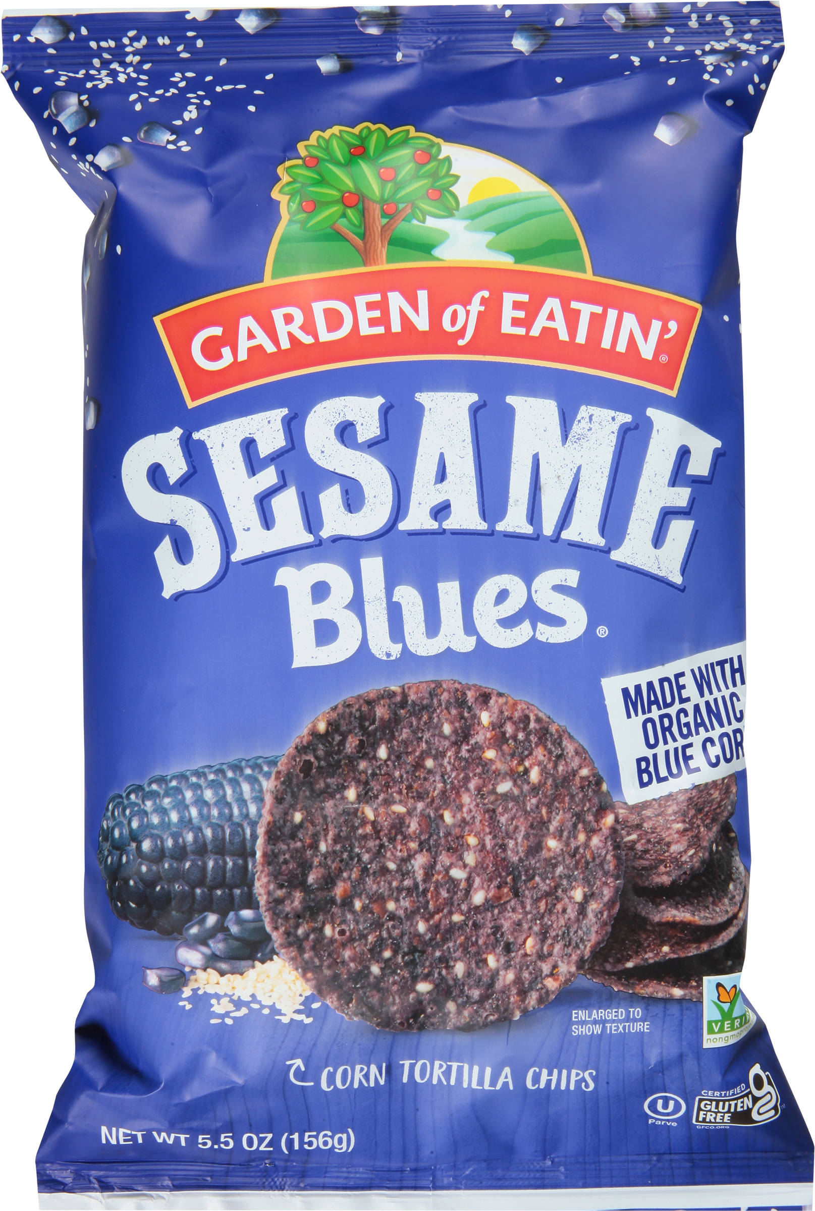 Corn Tortilla Chips, Sesame Blues