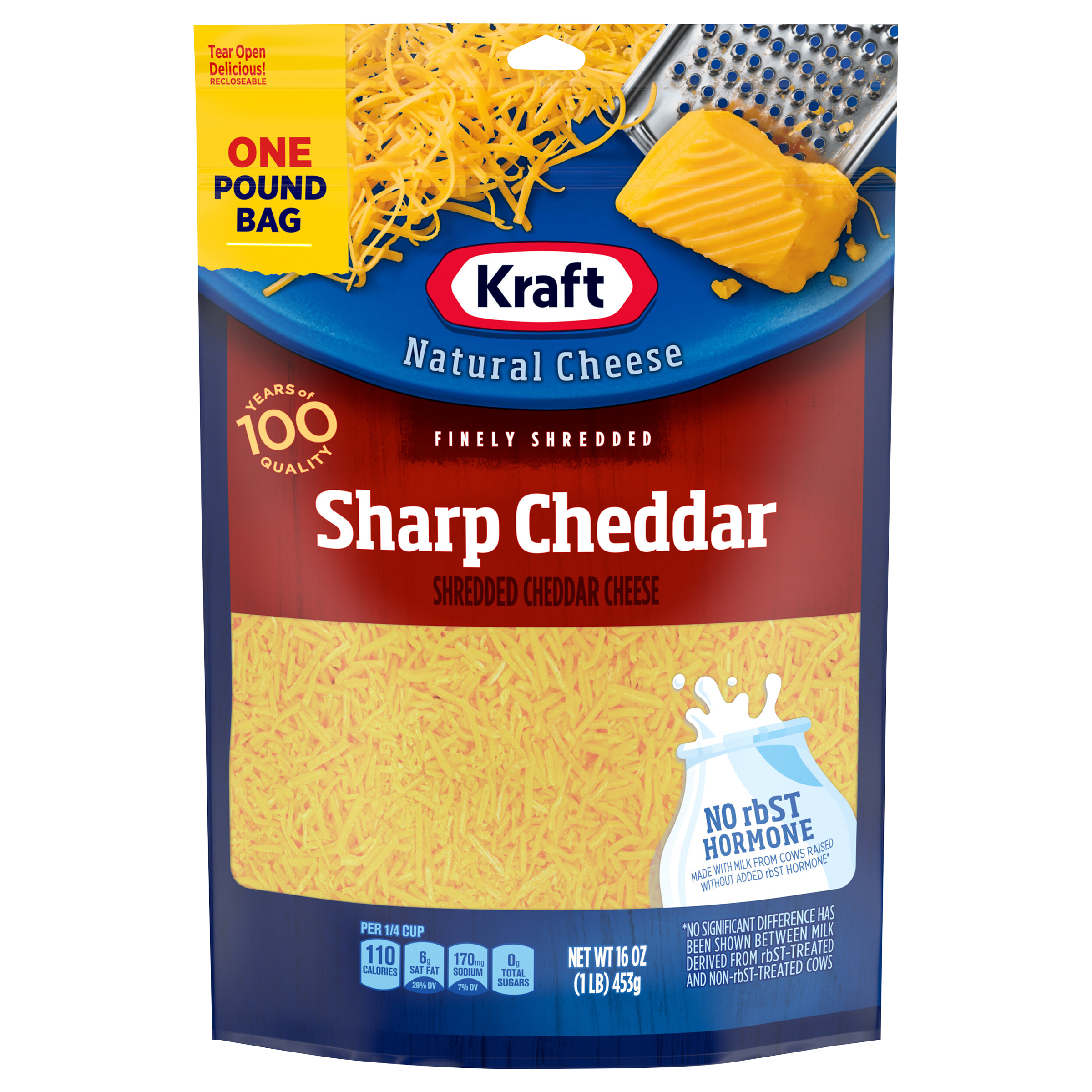 Natural Cheese, Finely Shredded, Sharp Cheddar