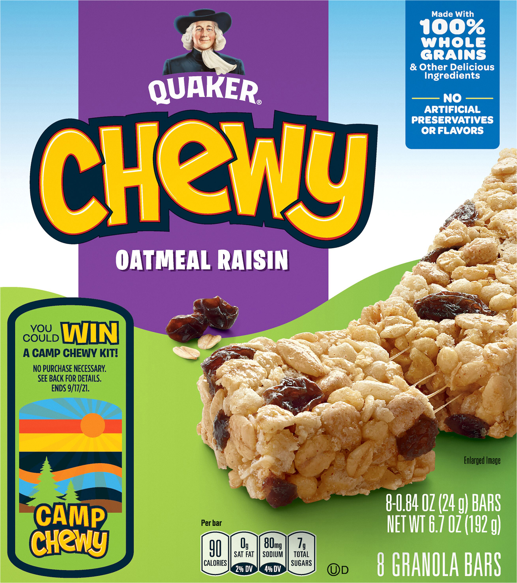 Granola Bars, Oatmeal Raisin