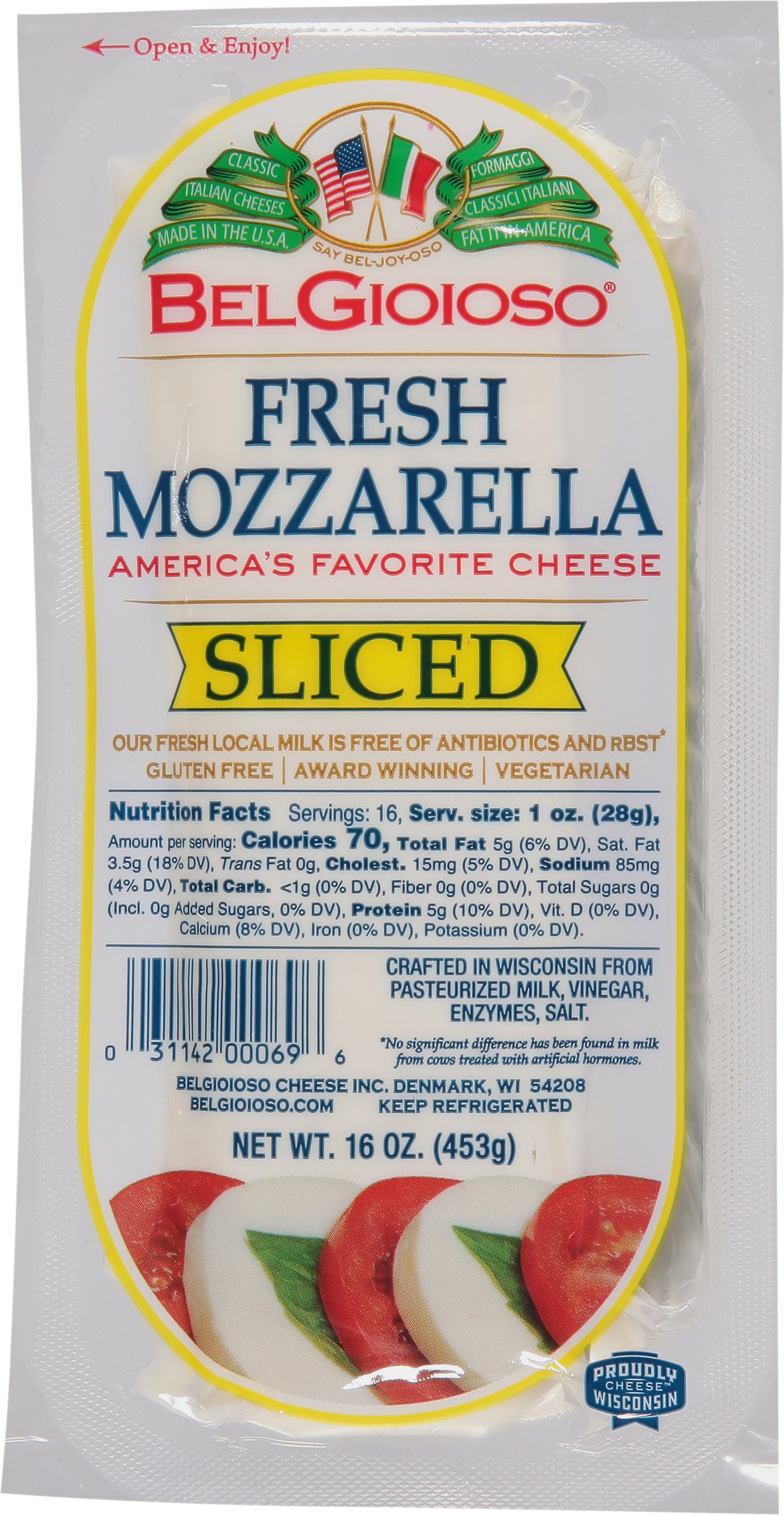 Sliced Cheese, Fresh Mozzarella
