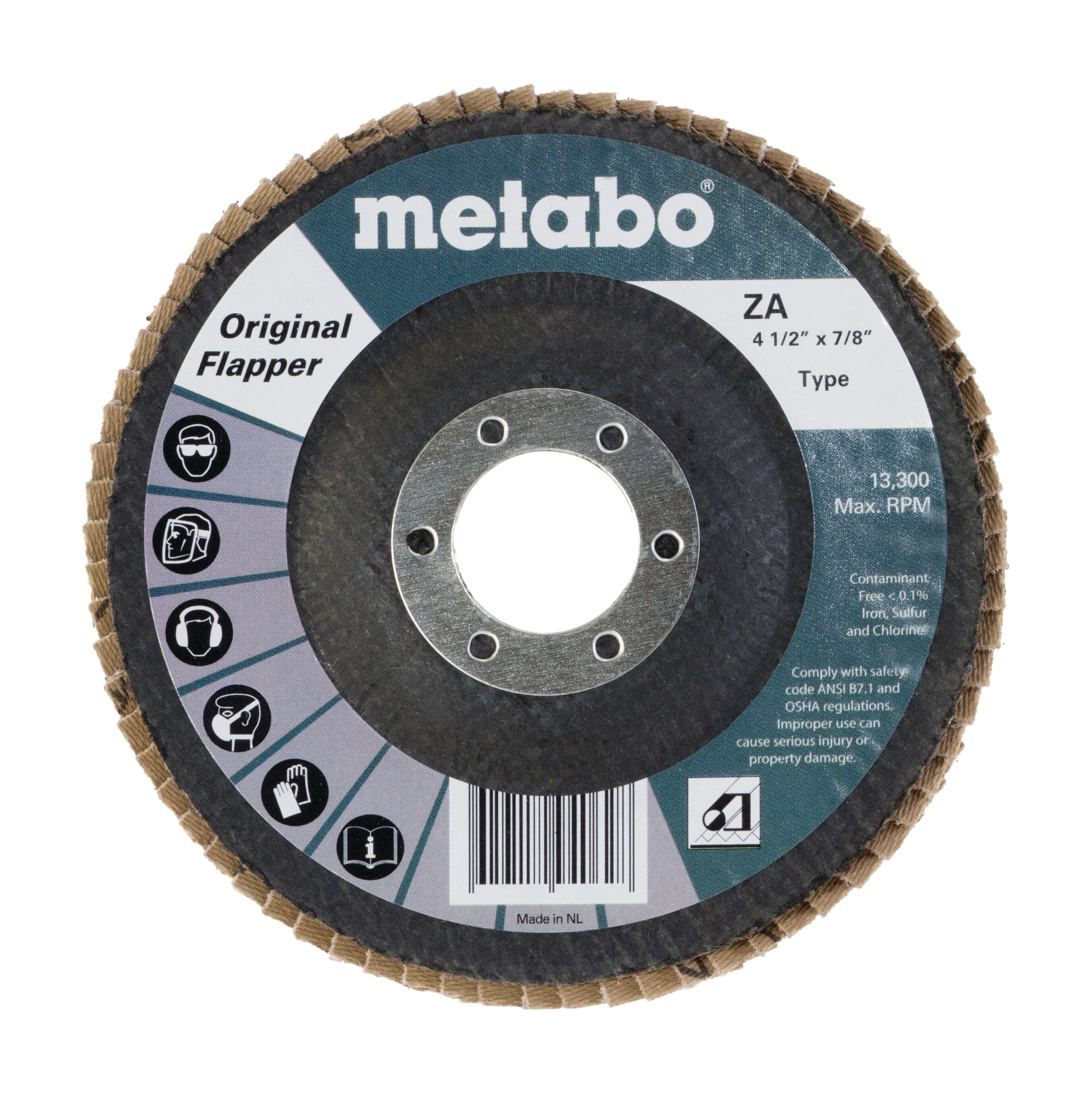 4 1/2In Originalflapper 60 7/8 T27 Fiber Metabo