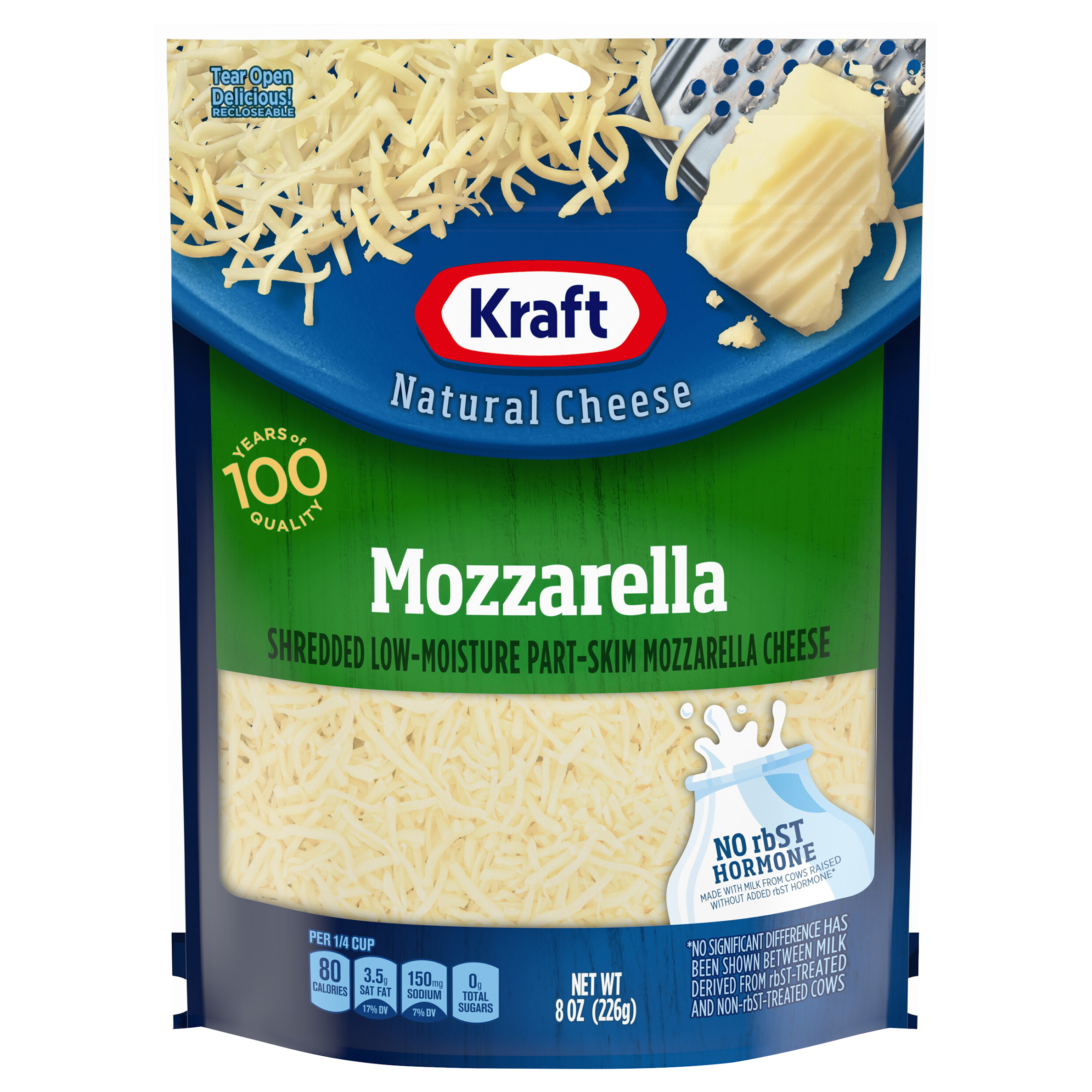 Shredded Cheese, Part-Skim, Mozzarella, Low-Moisture