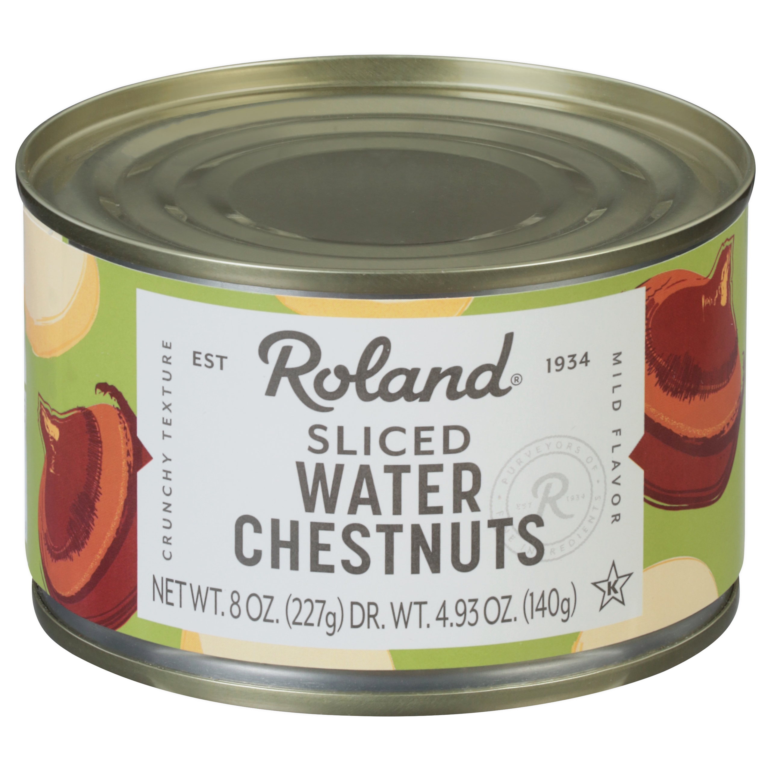 Roland Sliced Mild Flavor Water Chestnuts 8 Oz