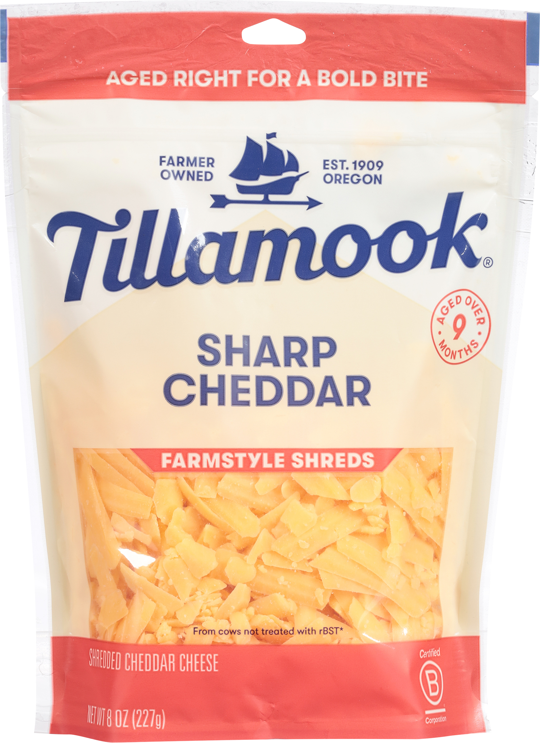 Shredded Cheese, Sharp Cheddar, Farm Style Shreds