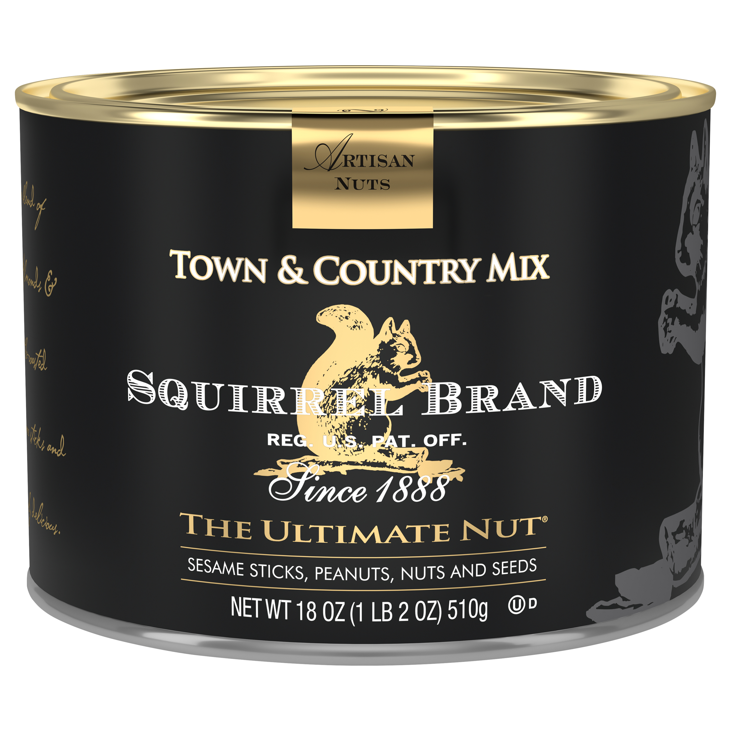 Squirrel Brand The Ultimate Nut® Town & Country Mix 18 Oz. Canister