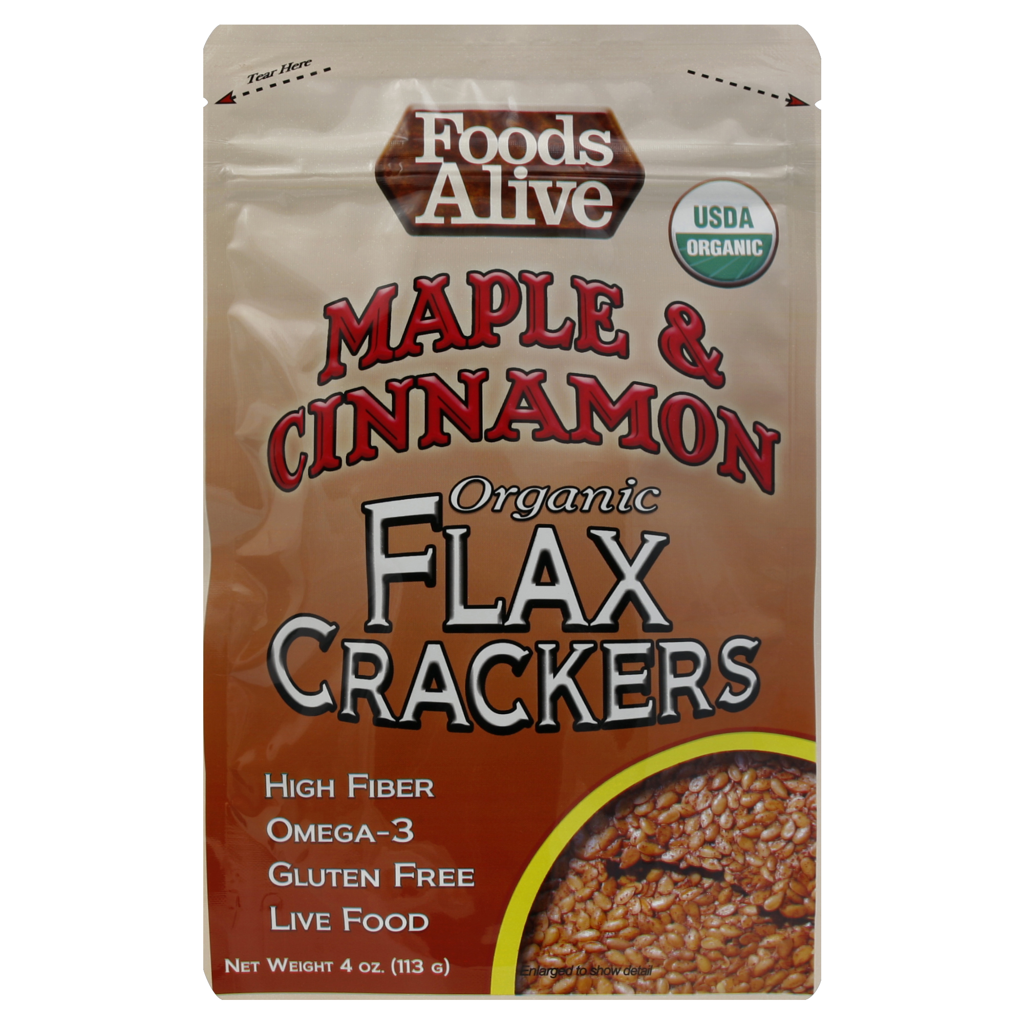 Foods Alive Flax Crackers 4 Oz