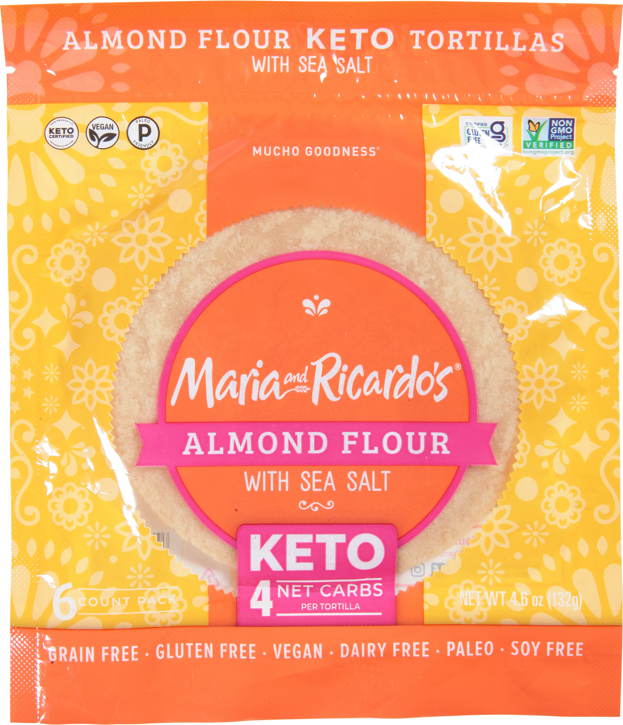 Tortillas, with Sea Salt, Keto, Almond Flour