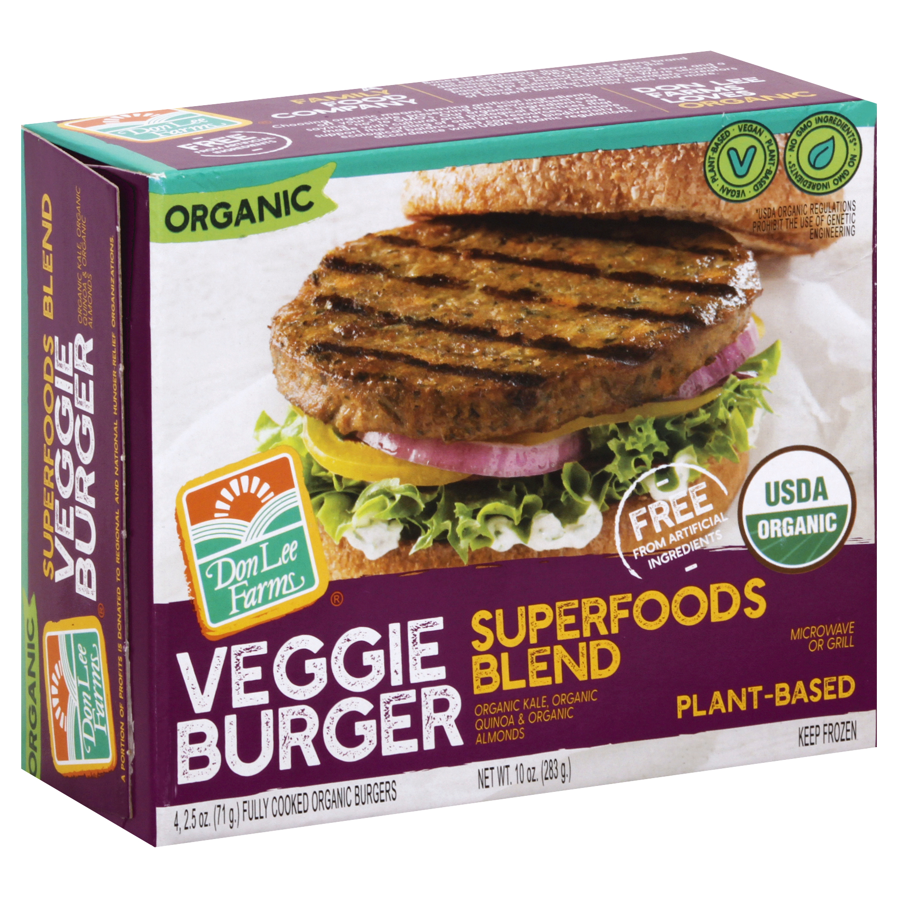 Don Lee Farms Veggie Burger 4 Ea