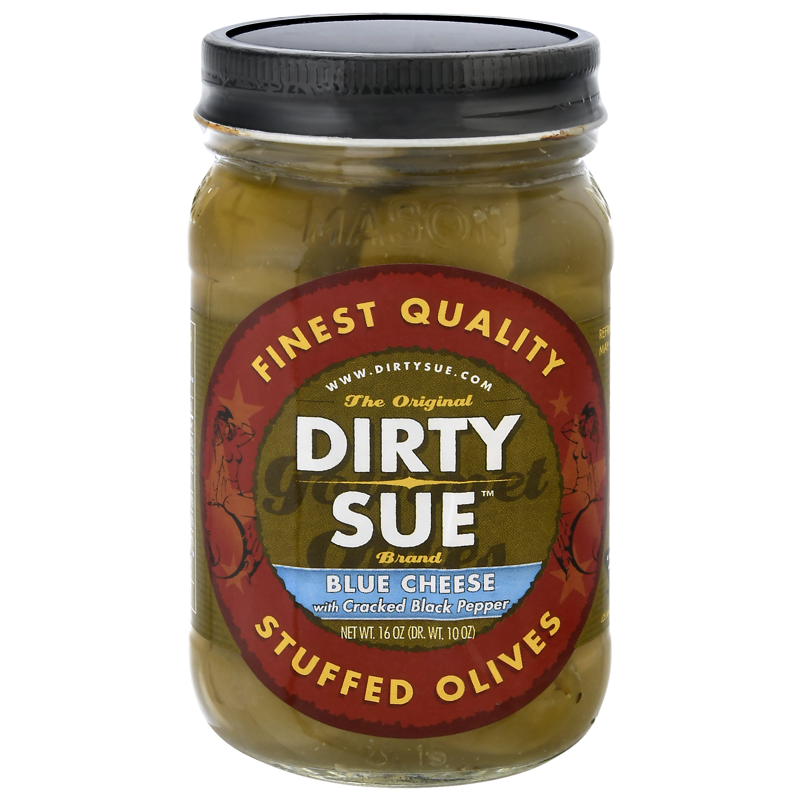 Dirty Sue Blue Cheese With Cracked Black Pepper Stuffed Olives 16 Oz