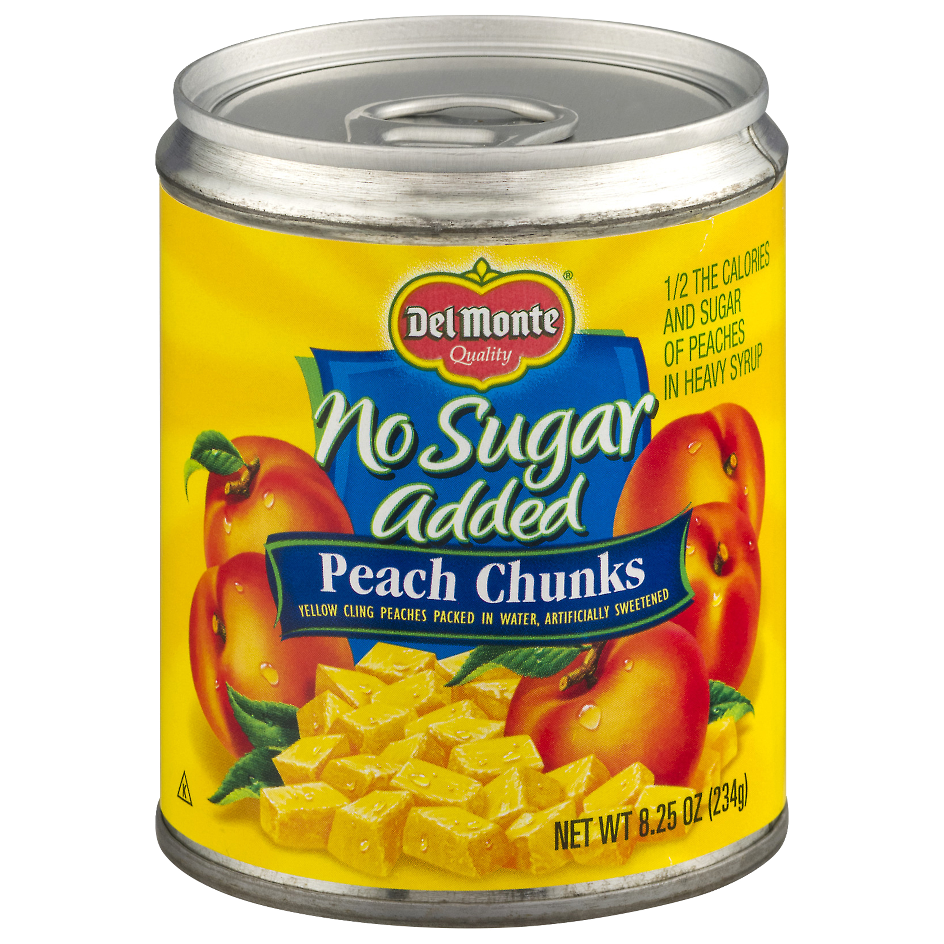 Del Monte No Sugar Added Peach Chunks 8.25 Oz