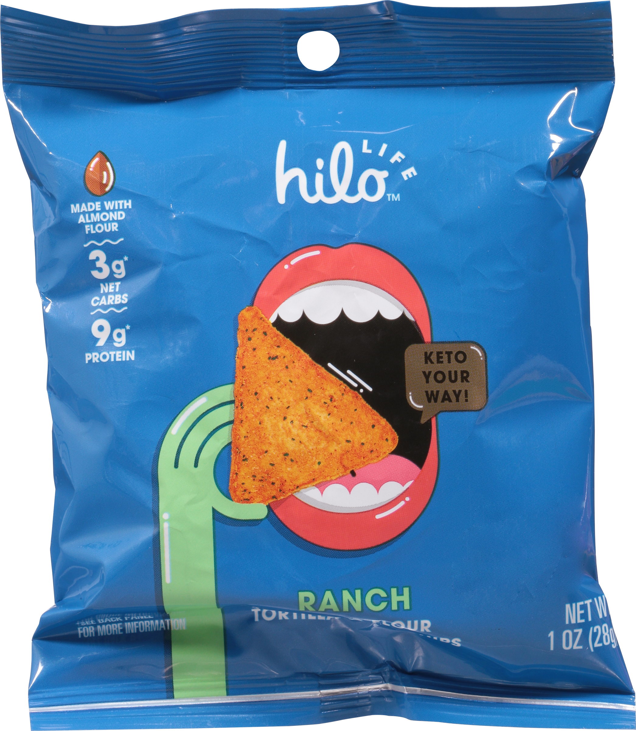 Tortilla Style Chips, Ranch, Almond Flour