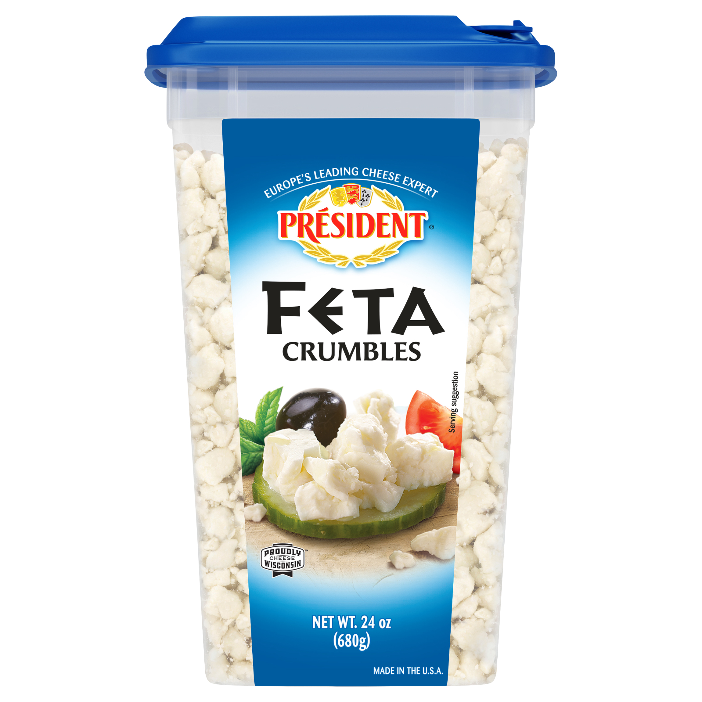 Calories in Crumbled Cheese, Feta from Frigo