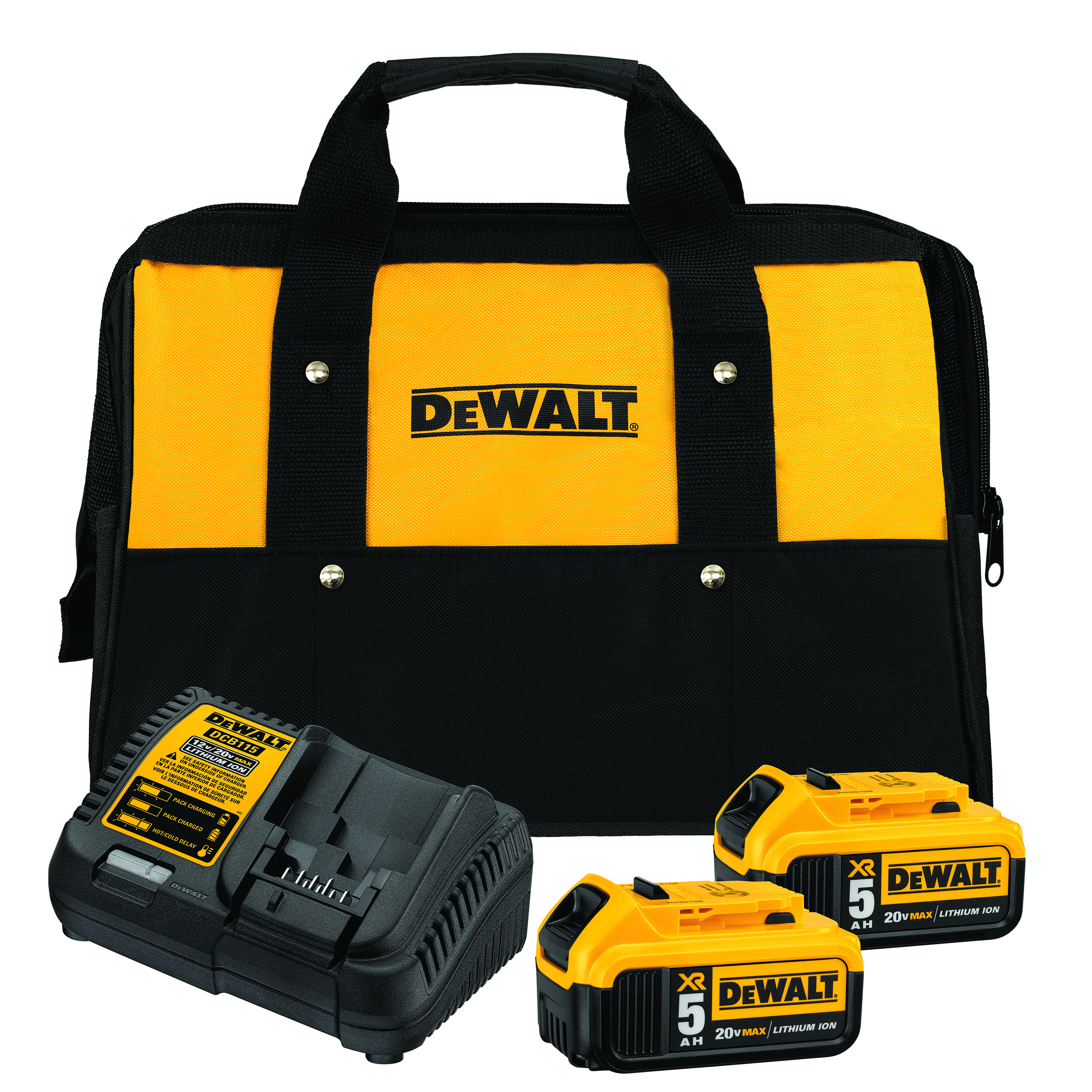 DeWalt 20V MAX 20 volt 5 Ah Lithium-Ion Battery and Charger Starter Kit 4 pc.