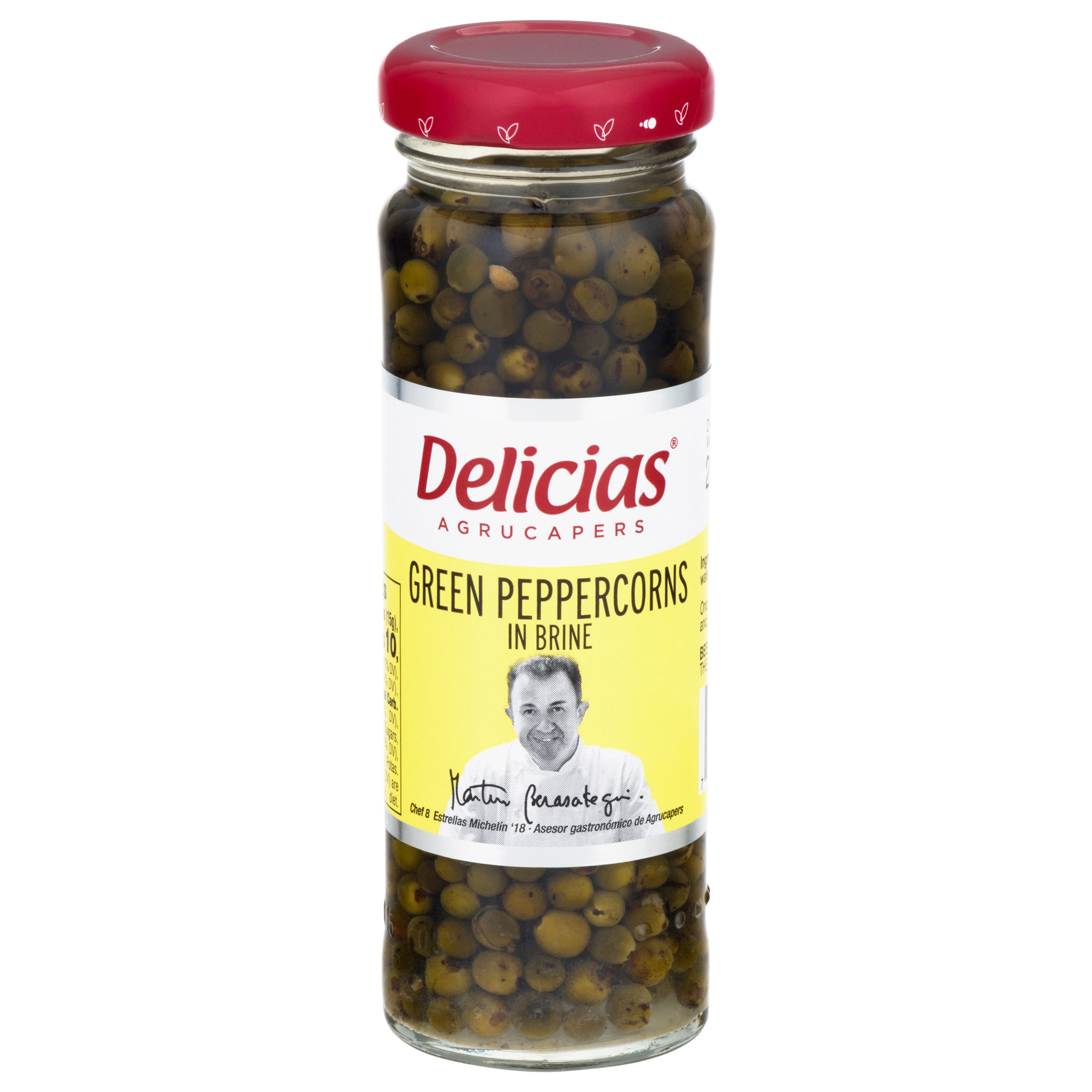 Delicias In Brine Agrucapers Green Peppercorns 3.5 Oz