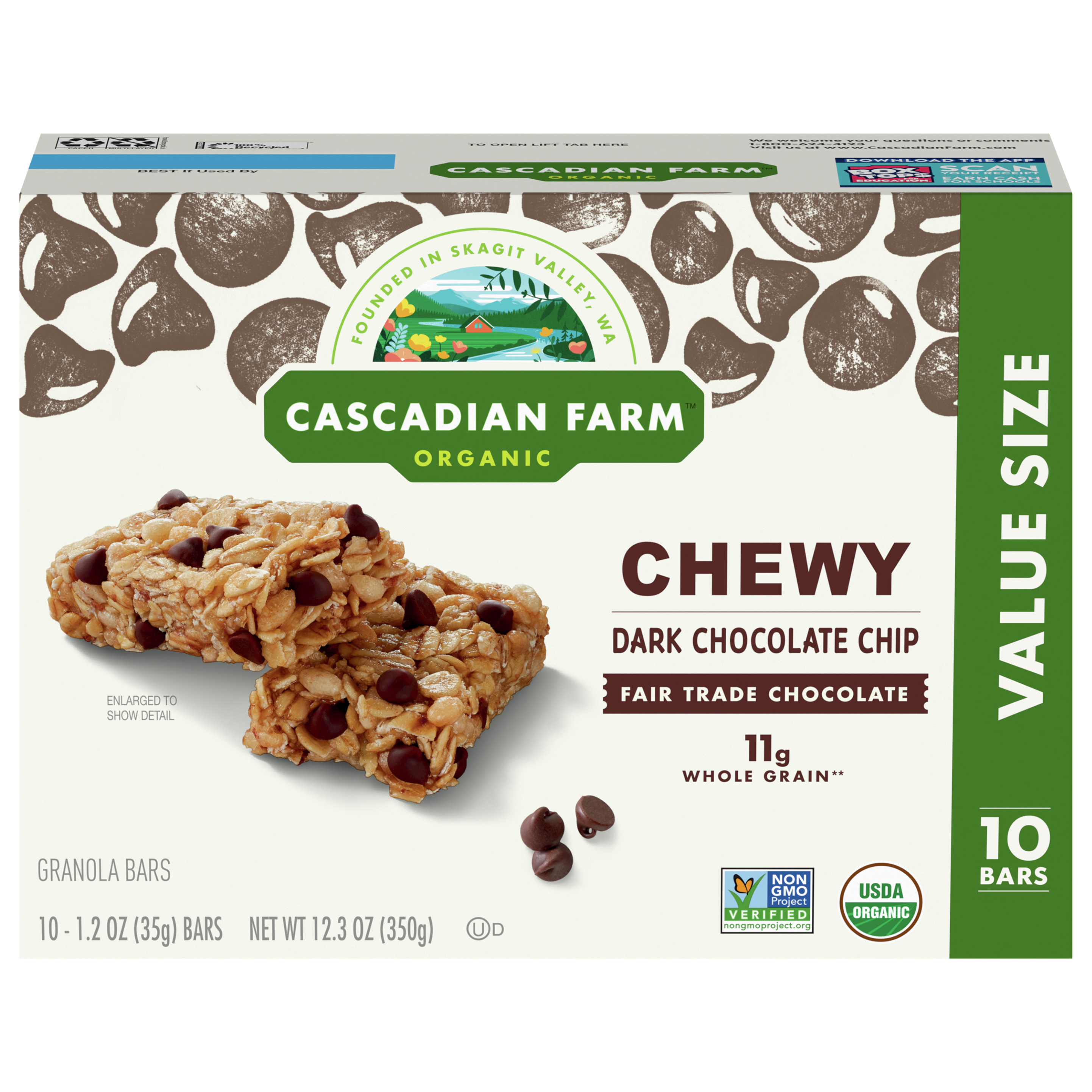 Granola Bars, Dark Chocolate Chip, Chewy, Value Size