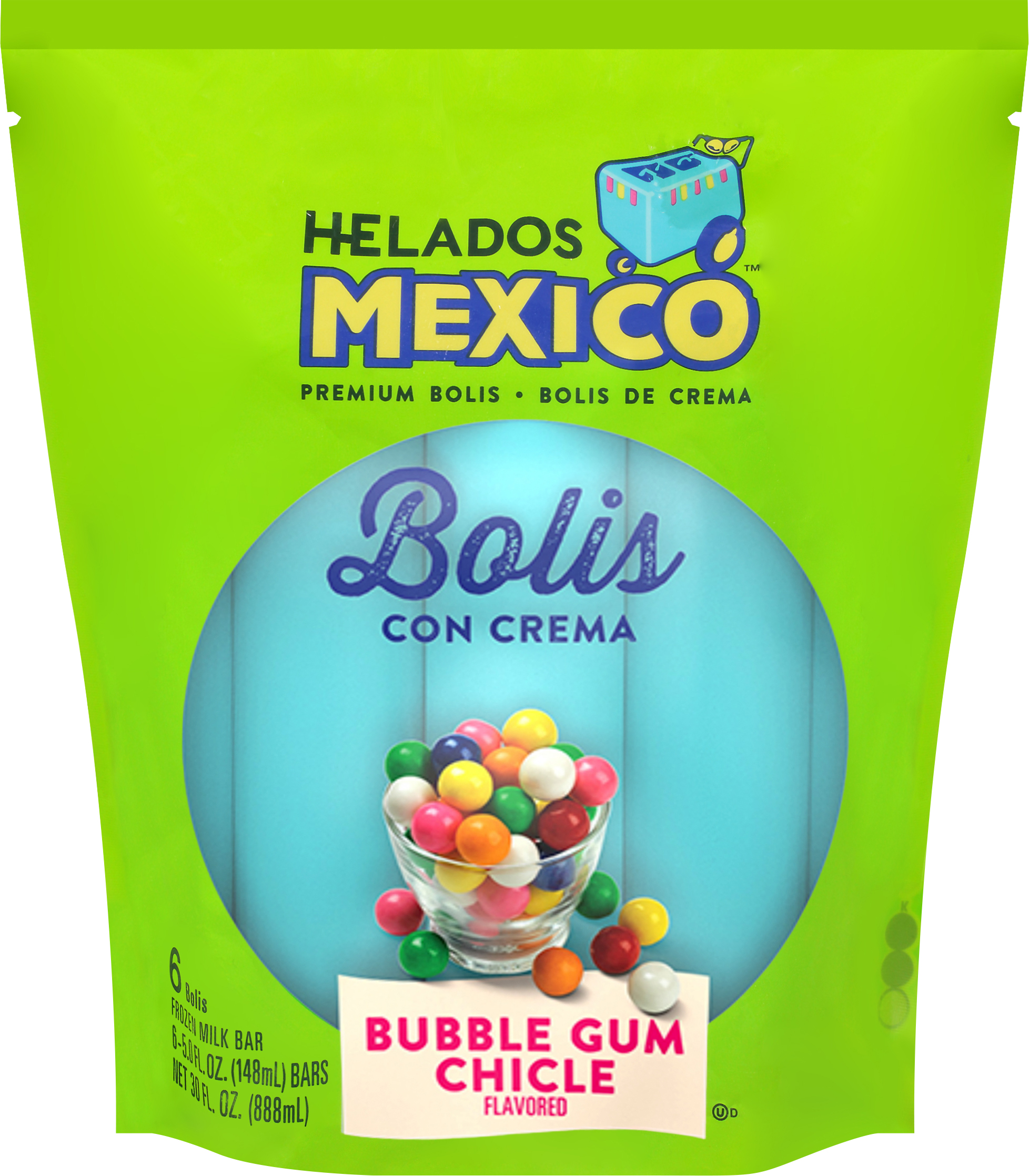 Frozen Milk Bar, Bolis, Premium, Bubble Gum Flavored