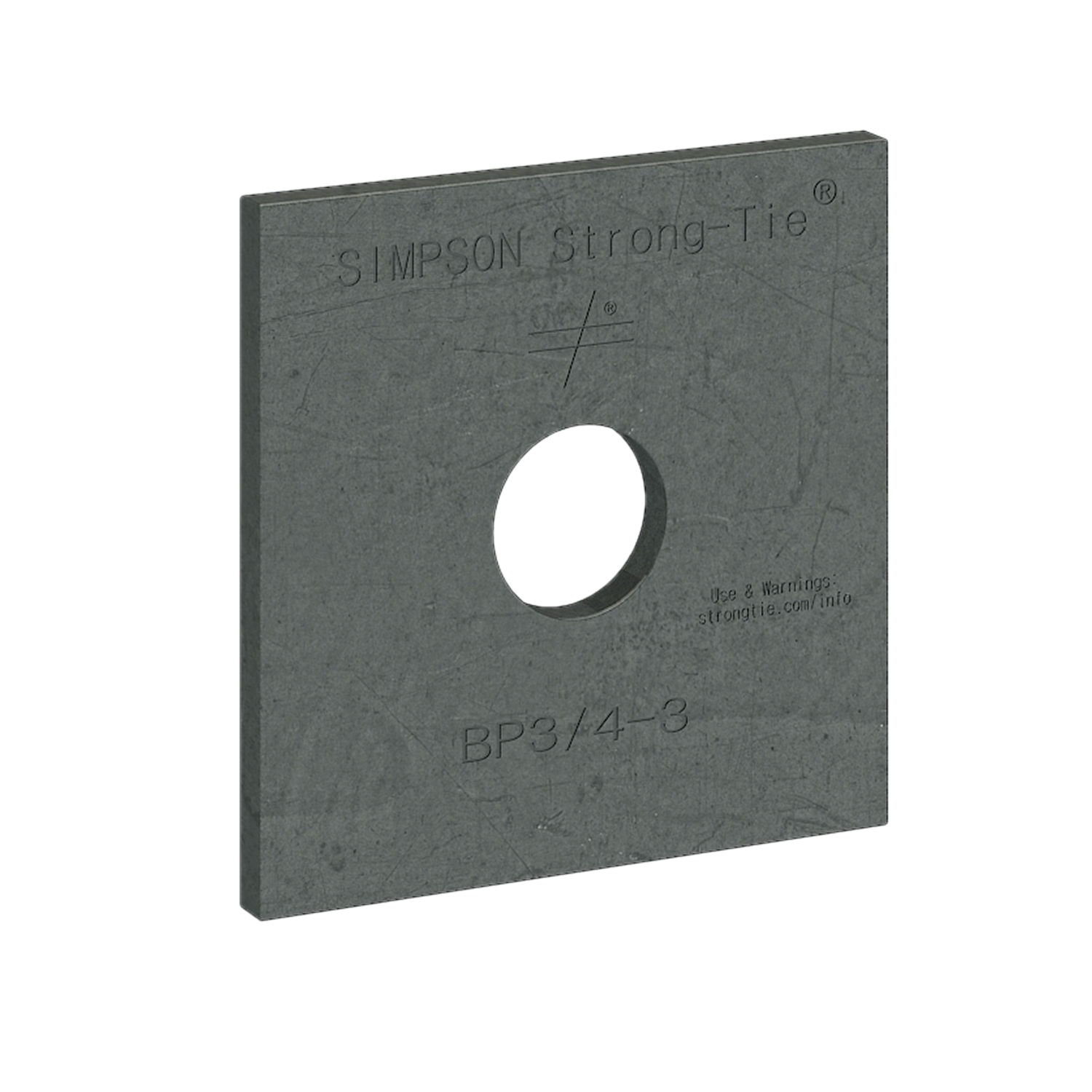 Simpson StrongTie BPS 3/43 Slotted Bearing Plate White Cap