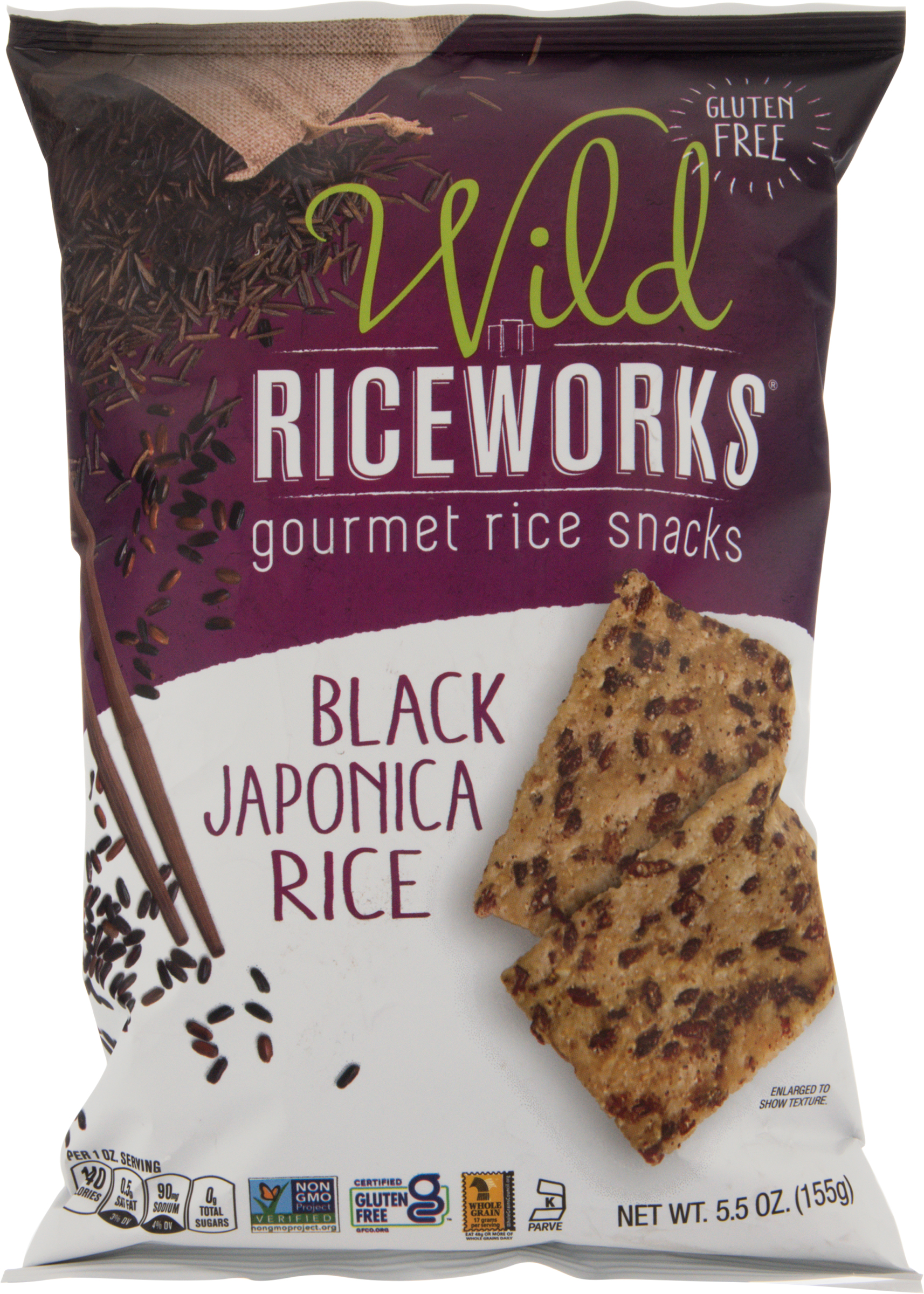 Rice Snacks, Black Japonica Rice, Gourmet, Wild