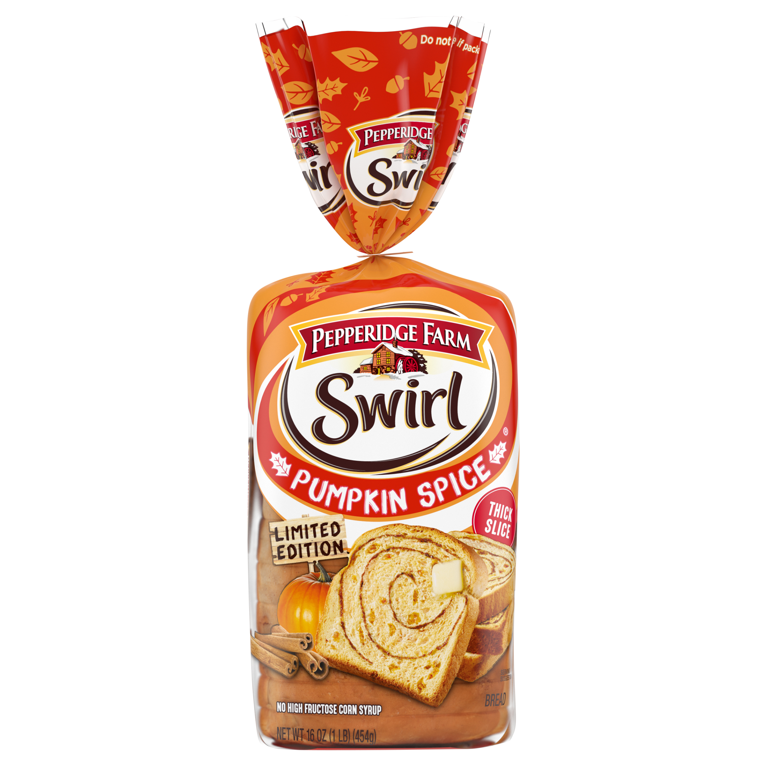 Bread, Pumpkin Spice, Swirl, Thick Slice