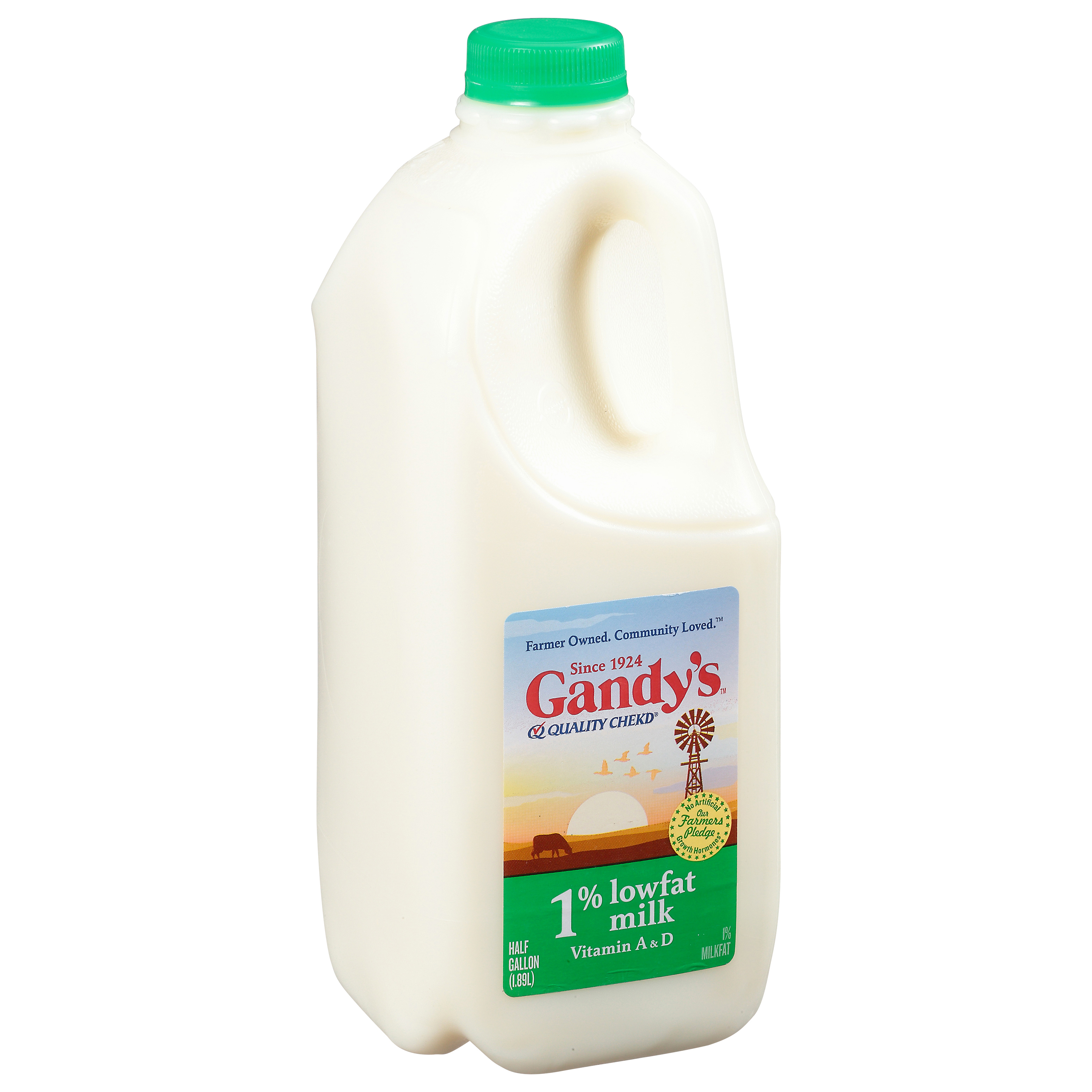Gandy's 1% Lowfat Milk 0.5 Gal