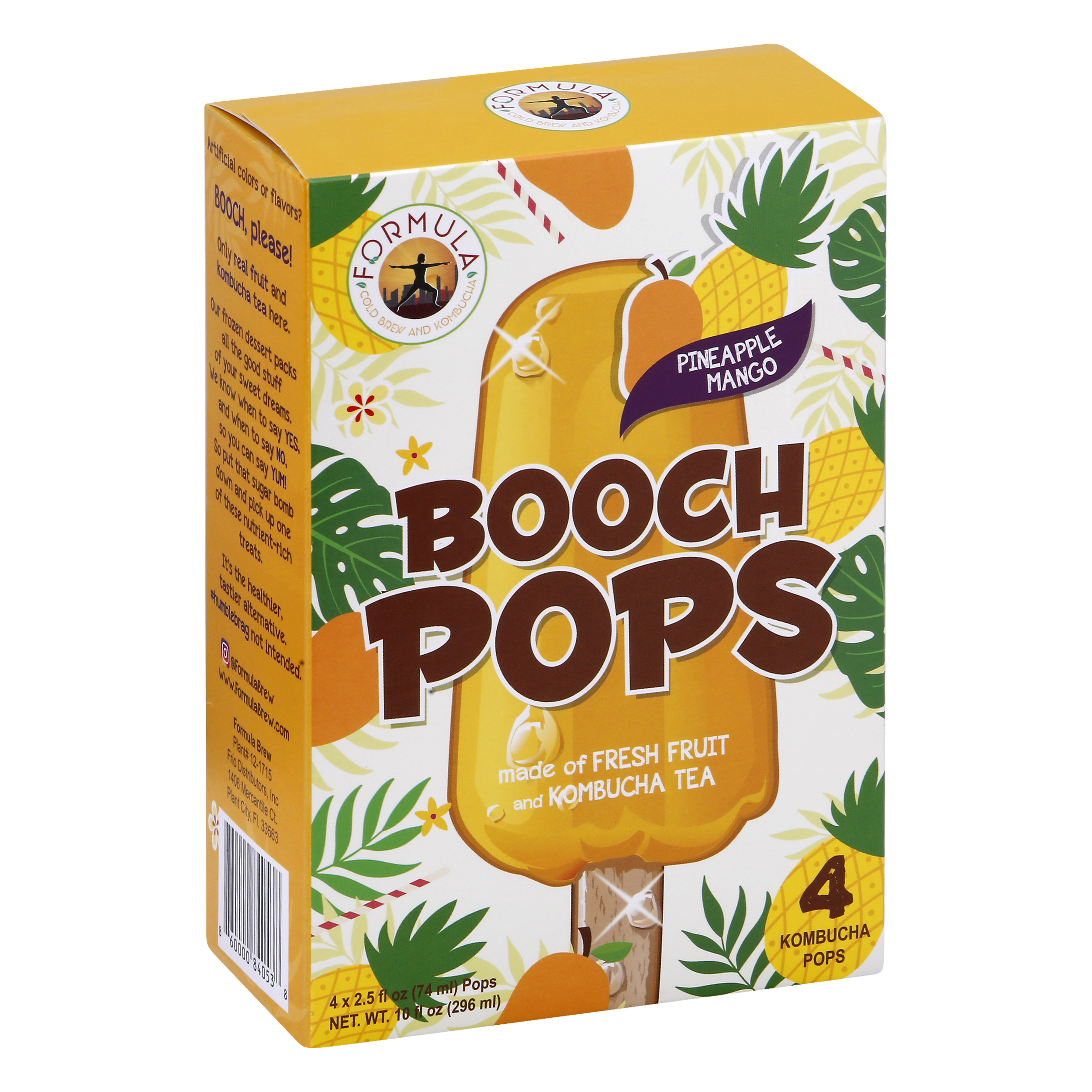 Formula Pineapple Mango Booch Pops 4 Ea