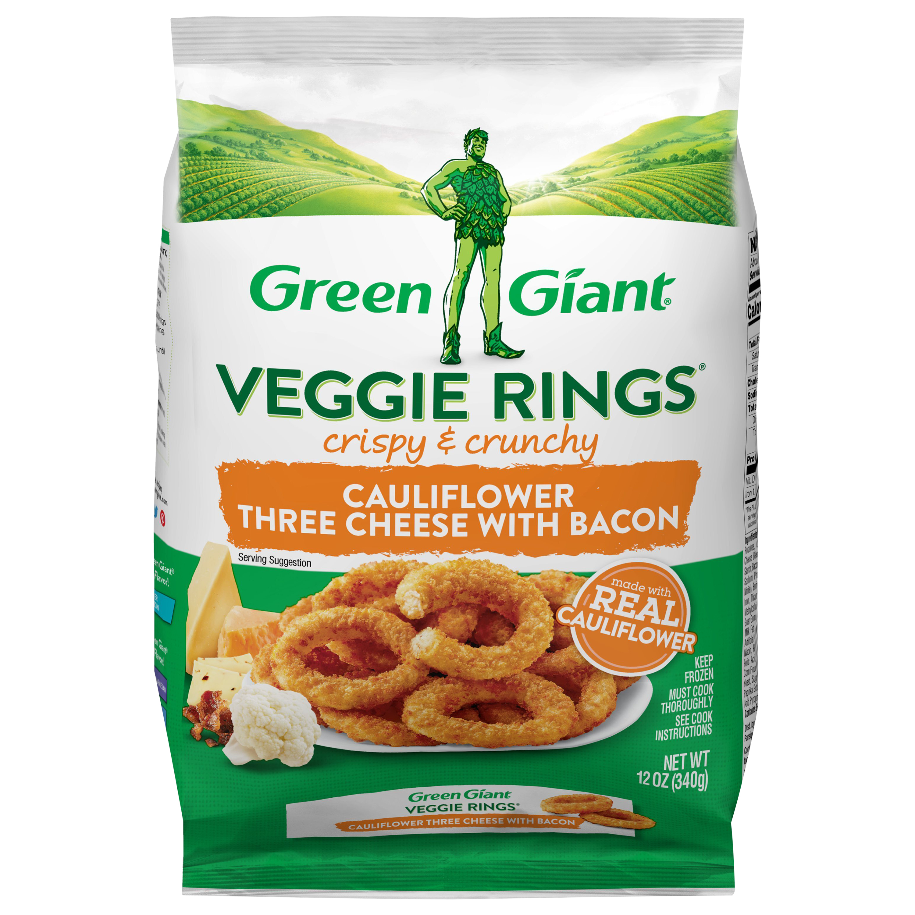 Veggie Rings, Cauliflower Three Cheese with Bacon