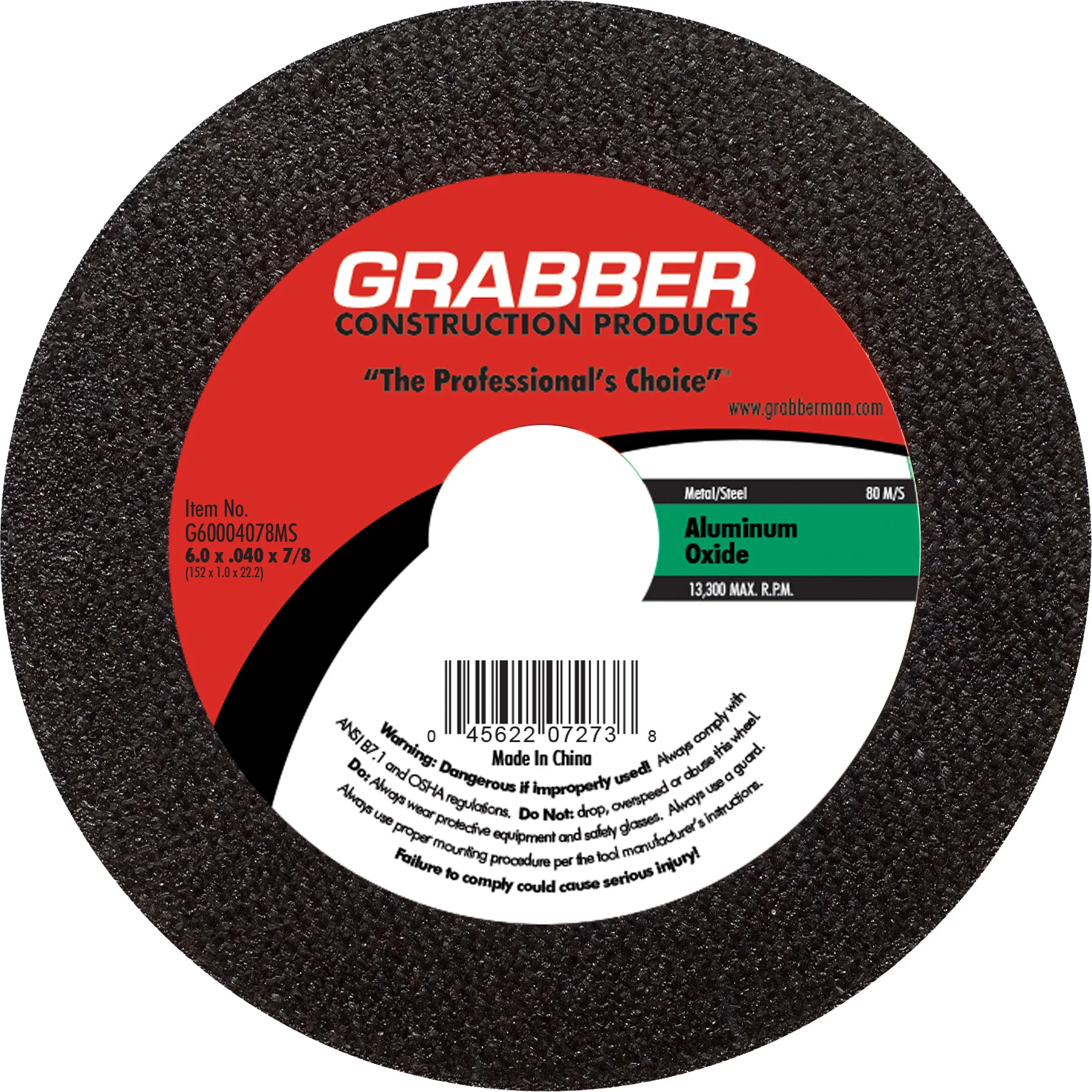 6"X.404X7/8" METAL CUT OFF WHEEL GRABBER