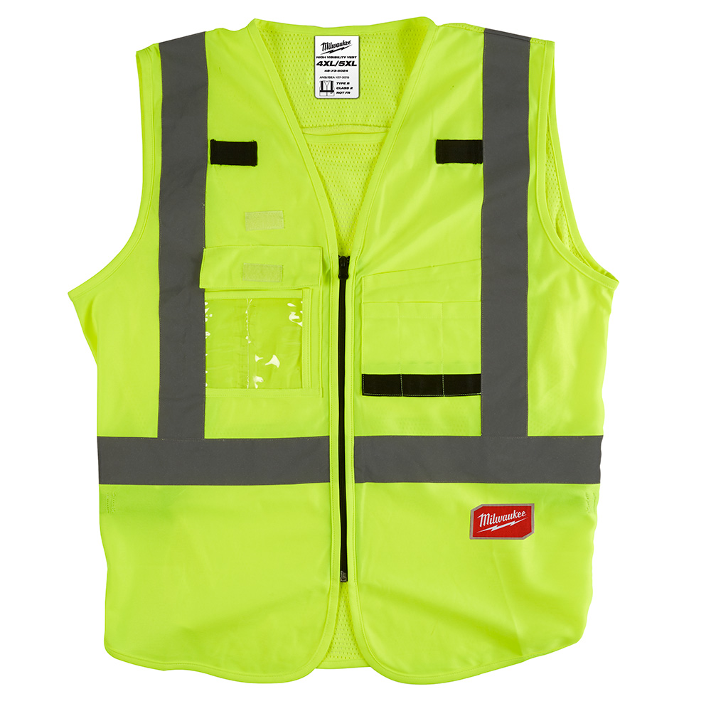 White Cap  4/5Xl Class 2 High Visibility Sfty Vest Milwaukee