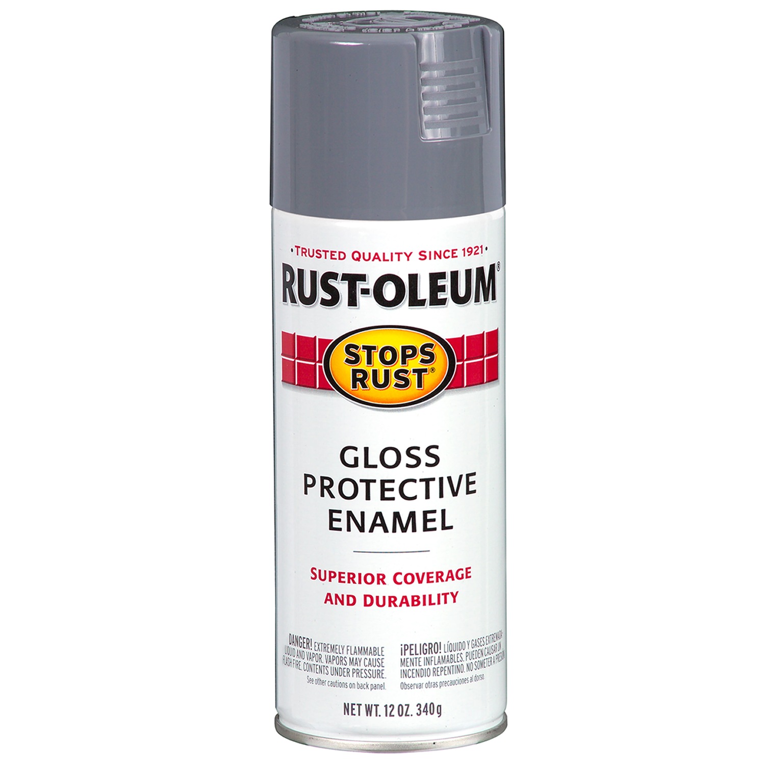 Rust-Oleum Stops Rust Flat Gray Spray Primer (NET WT. 12-oz) in