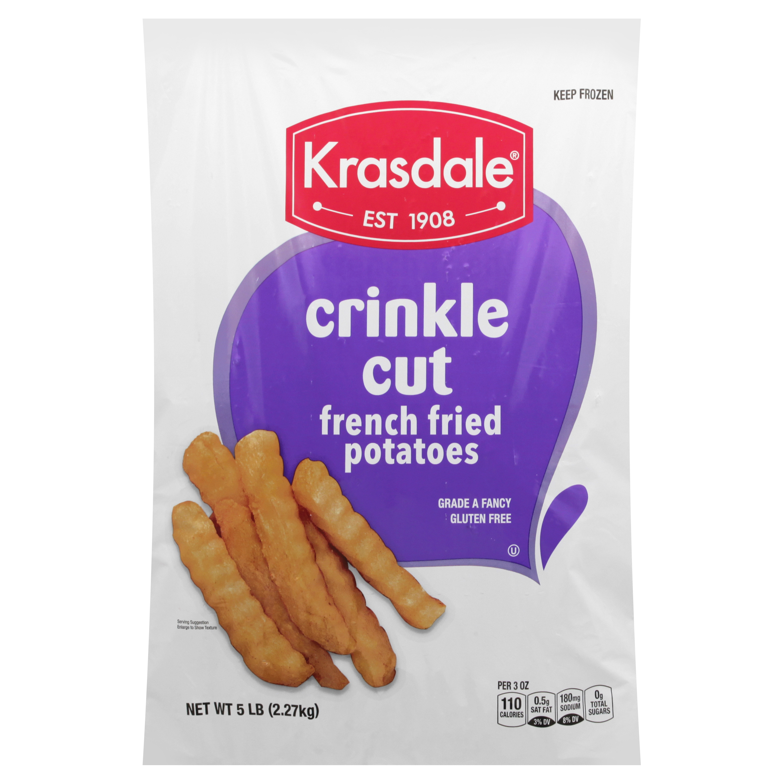 Krasdale Crinkle Cut French Fried Potatoes 5 Lb
