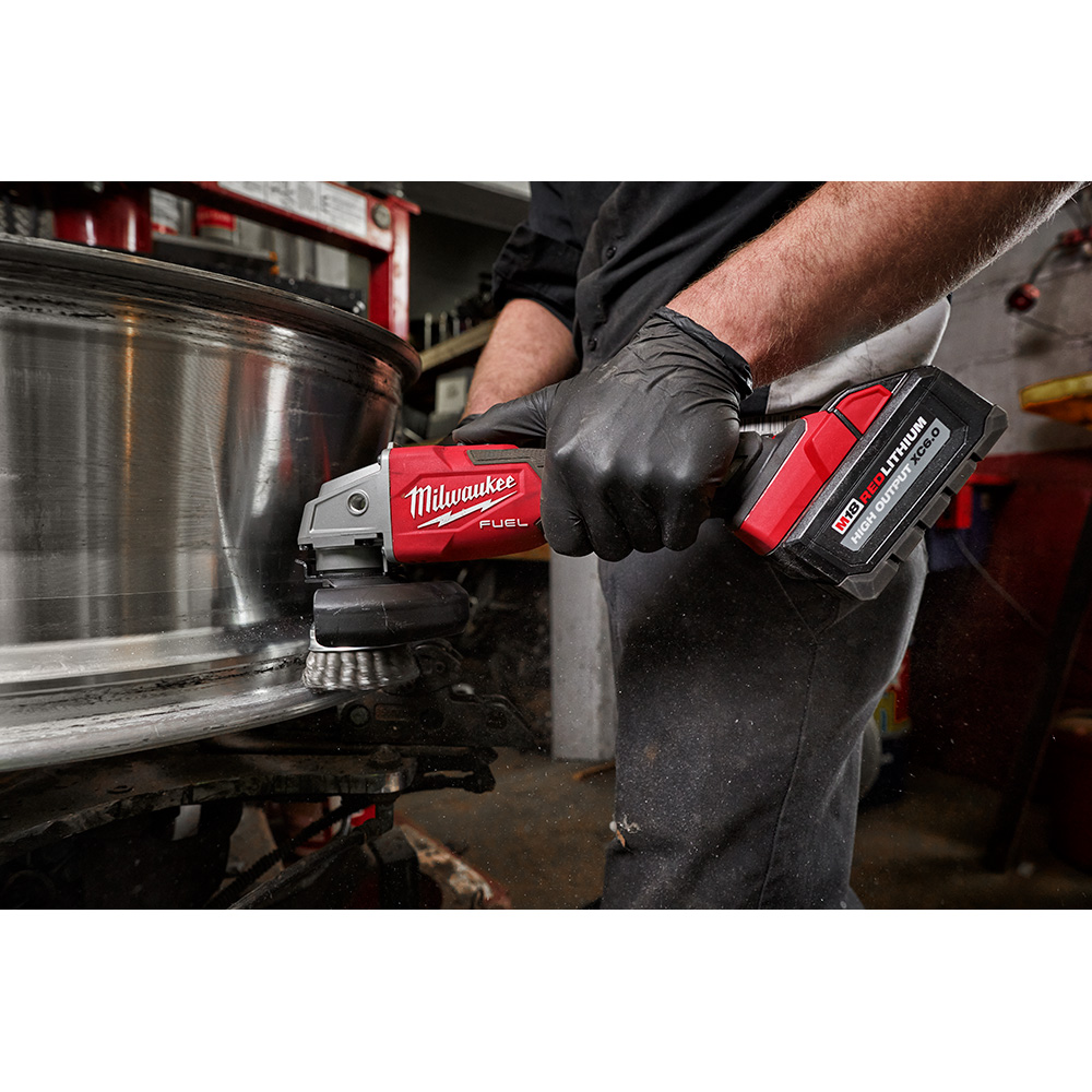 Milwaukee Tool 5-inch Hyperwire Crimped Wire Cup Brush in Carbon