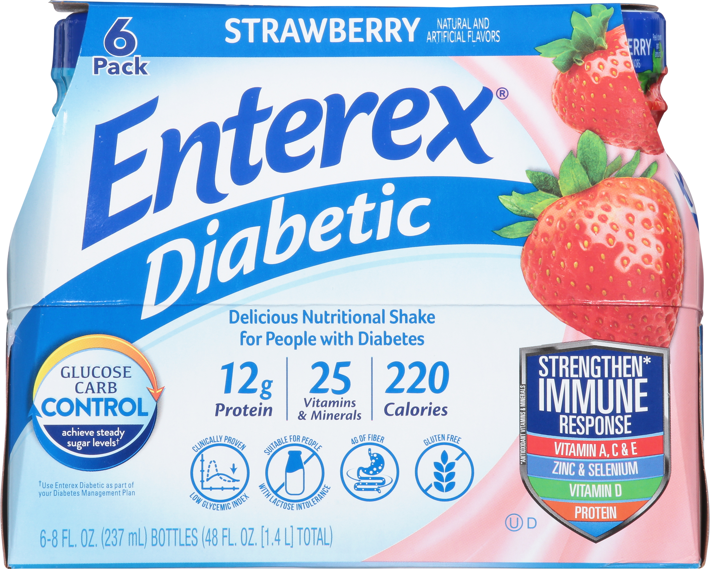 Nutritional Shake, Diabetic, Strawberry
