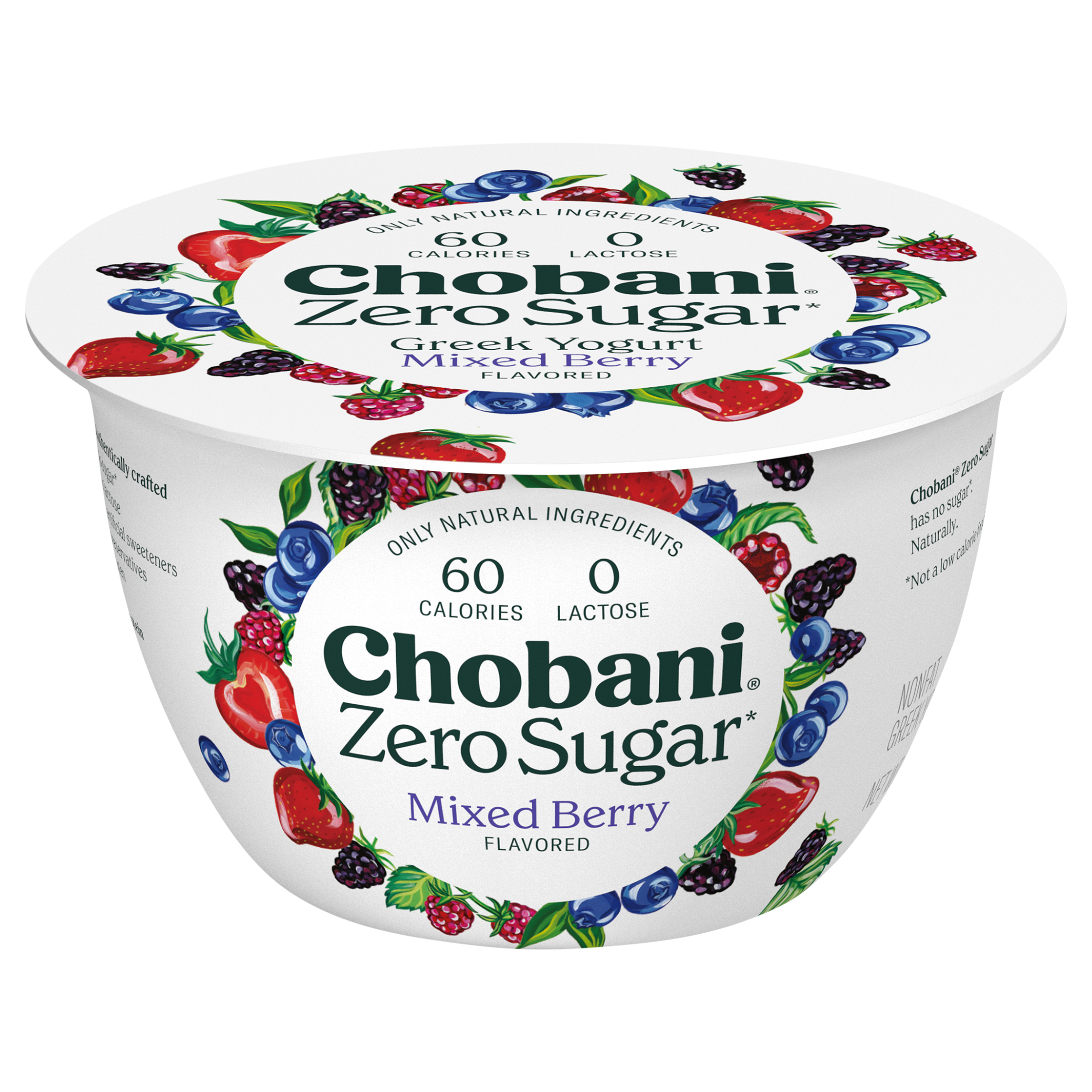 Yogurt, Greek, Nonfat, Zero Sugar, Mixed Berry Flavor