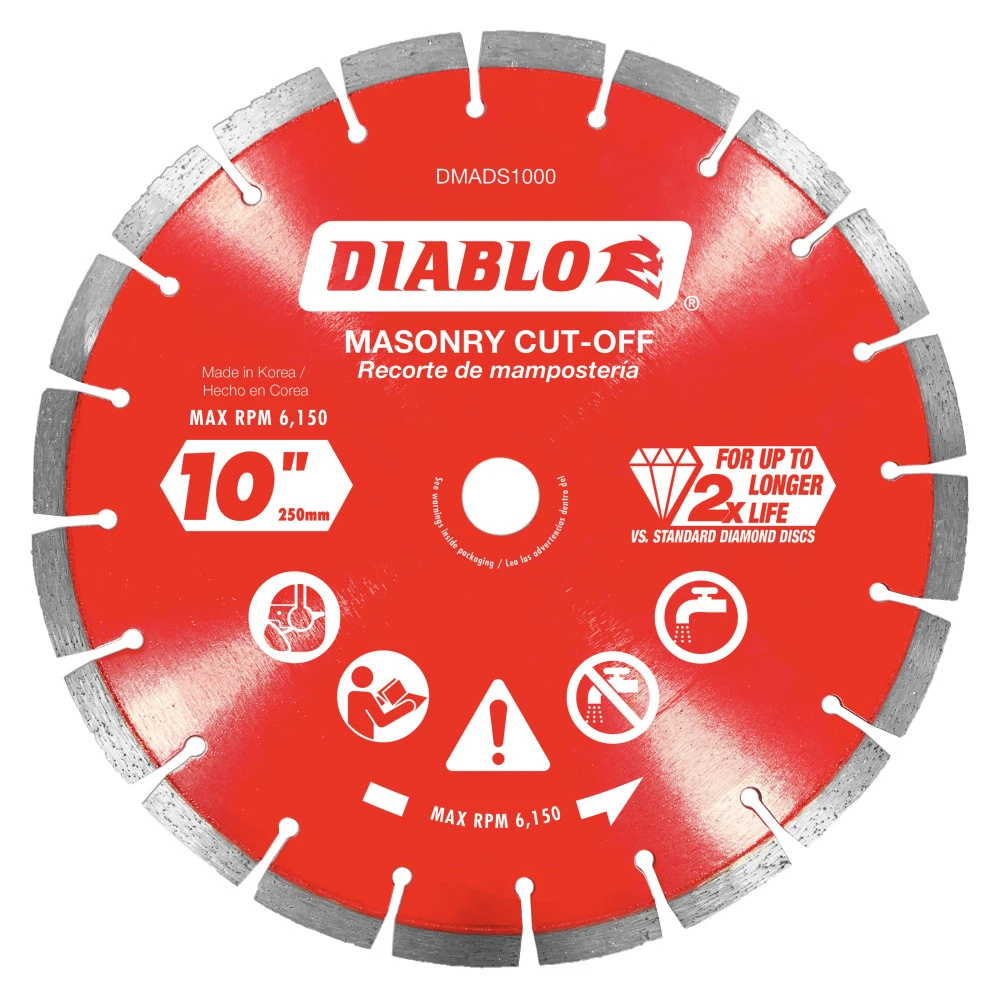 10" Diamond Segmented Cut-Off Disc Diablo