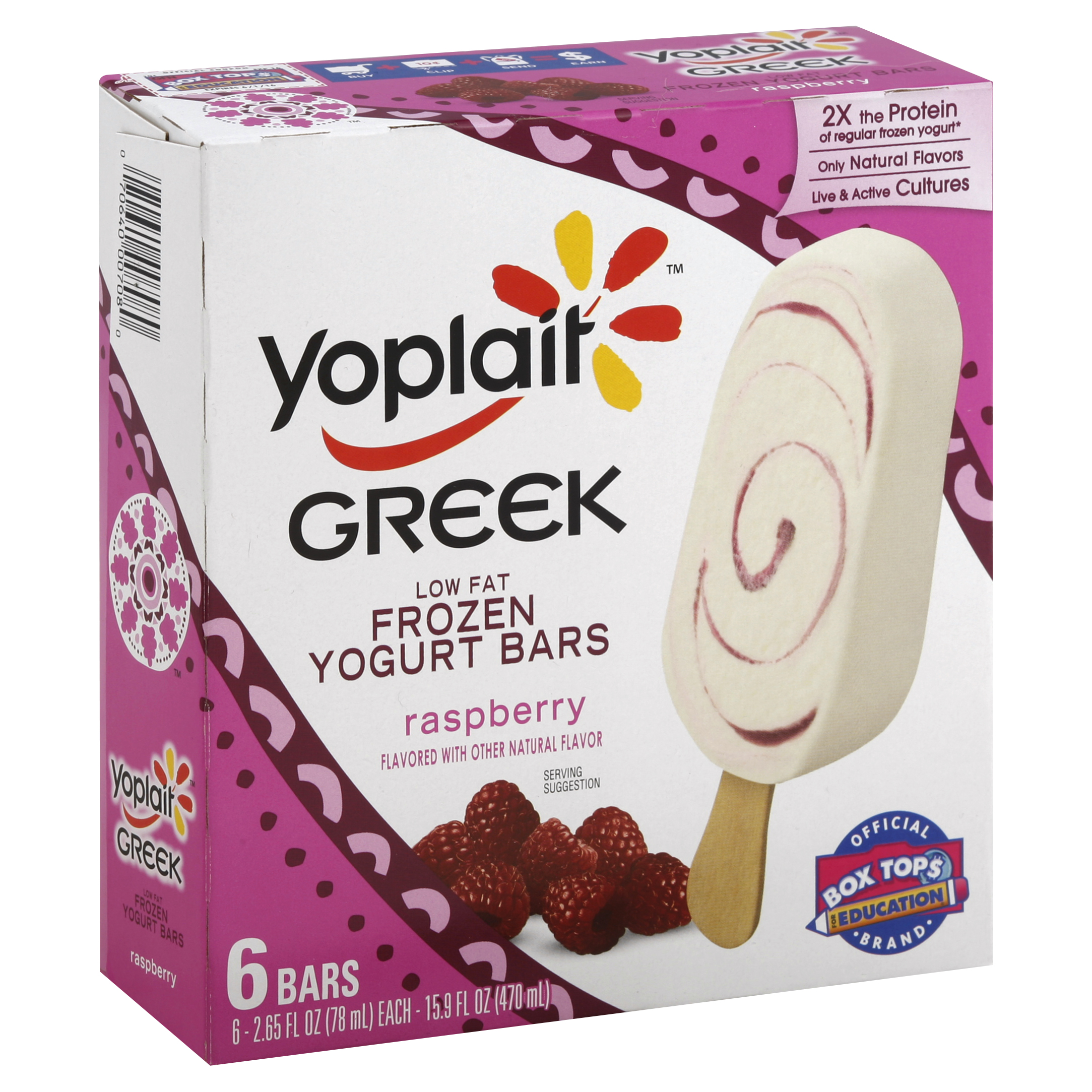 Yoplait Frozen Yogurt Bars 6 Ea